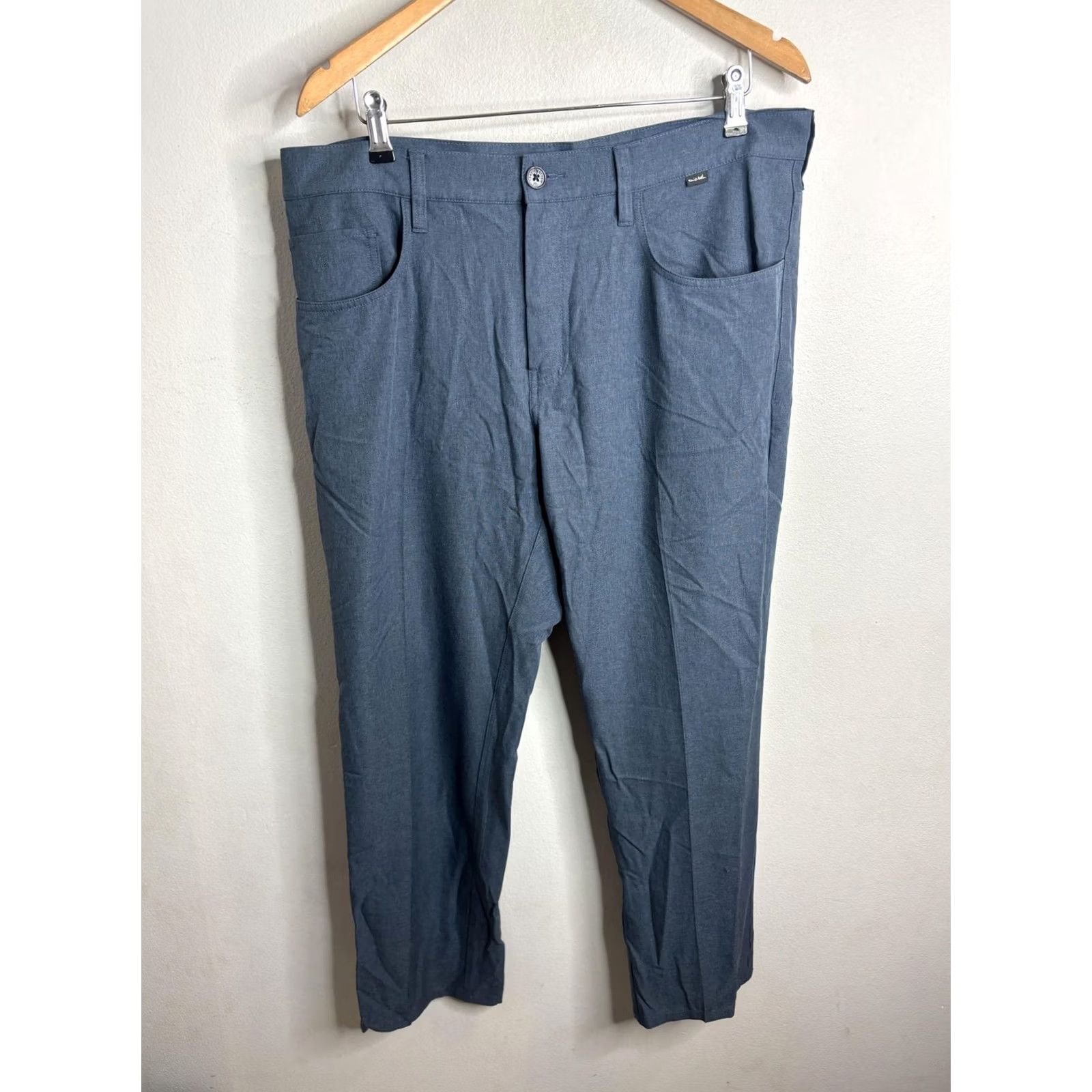 TravisMathew TravisMathew Pants Mens 35x29 Blue Stretch Chino Golf Performance Casual Size US 35 - 3 Thumbnail