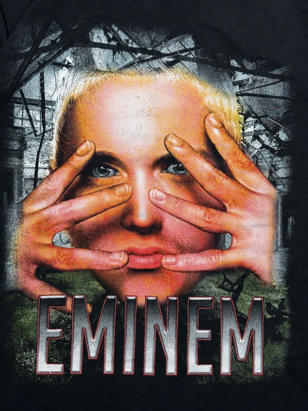 Eminem Vintage Overprint Eminem Graphic Tee Bold Portrait Print 00s Size US L / EU 52-54 / 3 - 5 Thumbnail