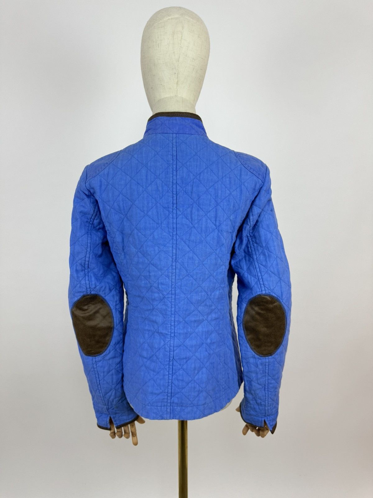 Designer × Stephan Schneider SCHNEIDERS Linen Quilt Field Jacket Womens Preppy Style Size XS / US 0-2 / IT 36-38 - 4 Thumbnail