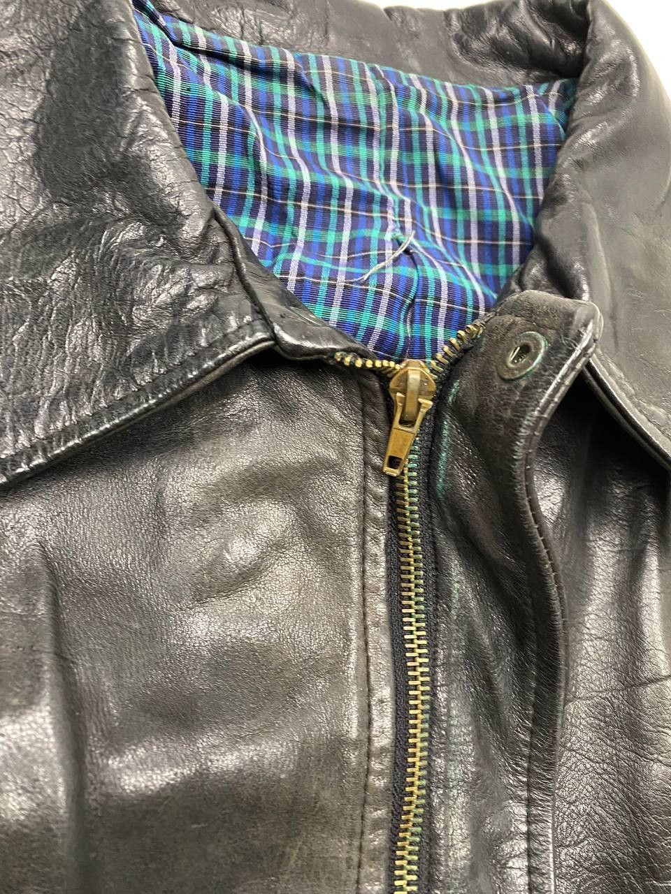 Vera Pelle Vera Pelle Black 52 Vintage Leather Jacket for Men Size US XL / EU 56 / 4 - 4 Thumbnail