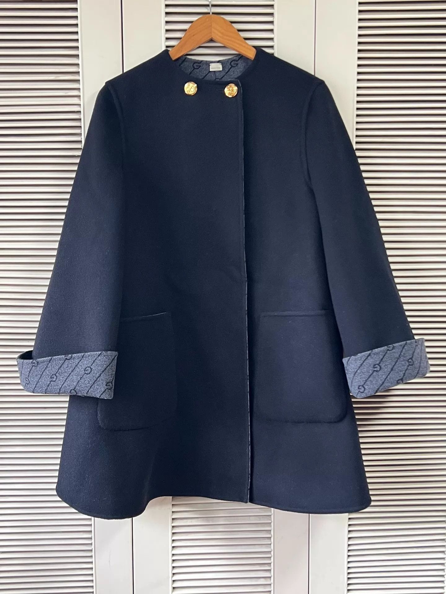 Gucci Gucci Women's Double Faced GG Print Wool Coat 40 IT Size S / US 4 / IT 40 - 2 Thumbnail