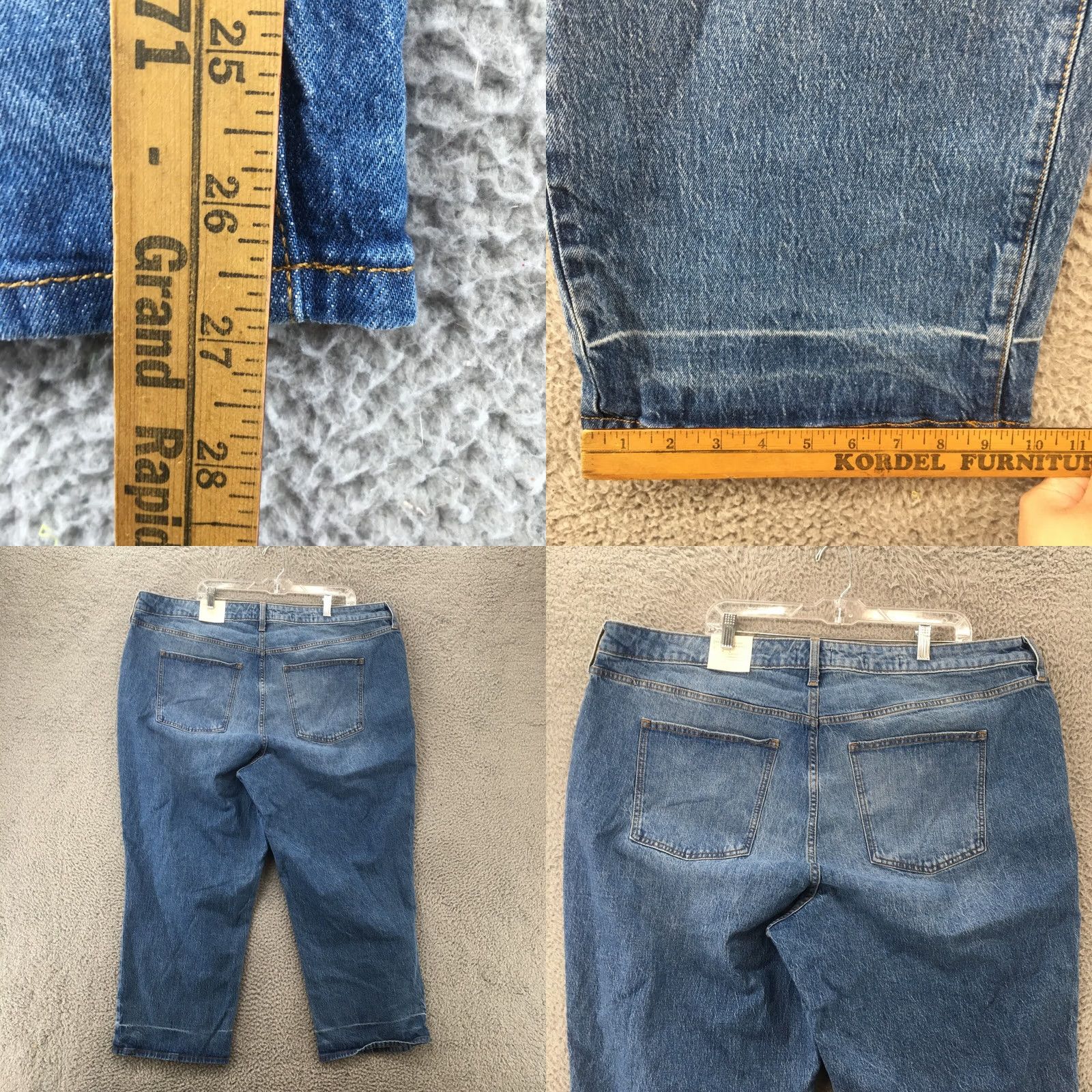 Vintage Universal Thread Jeans Womens 24W Blue Denim Slim Straight Zip NEW Size 42" / US 20 - 8 Thumbnail