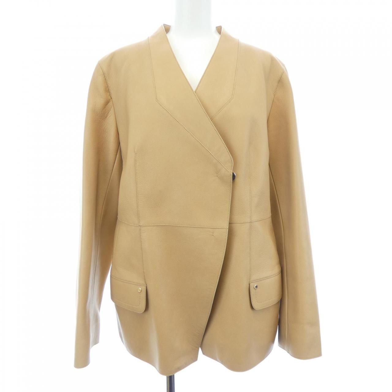 Hermes Hermes Hermes Leather Jacket Leather Outerwear DUTY FREE for USA Size ONE SIZE - 1 Thumbnail