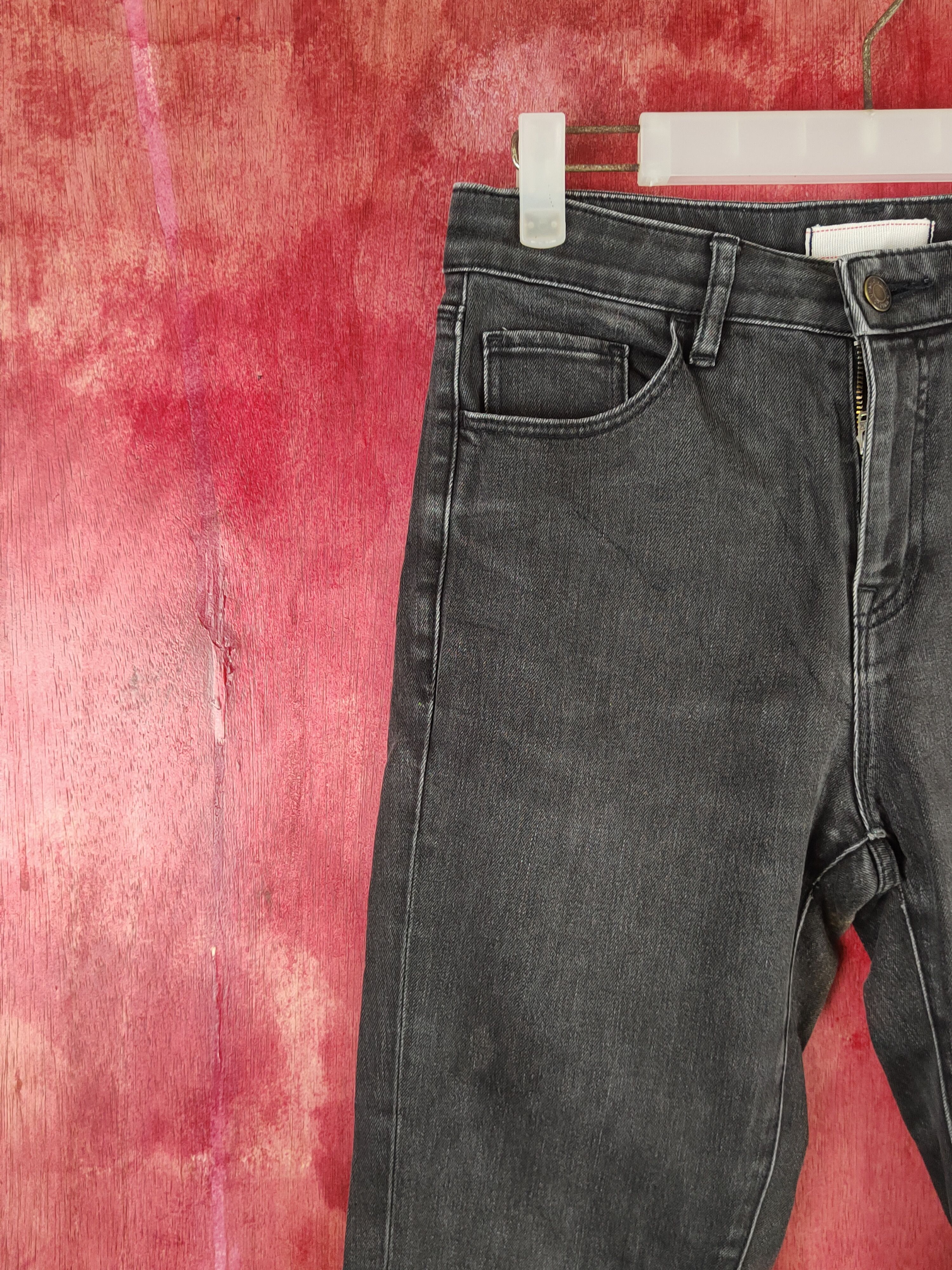 Japanese Brand Uniqlo japan fabric by kaihara Black Jeans #S1780 Size US 26 / EU 42 - 3 Thumbnail