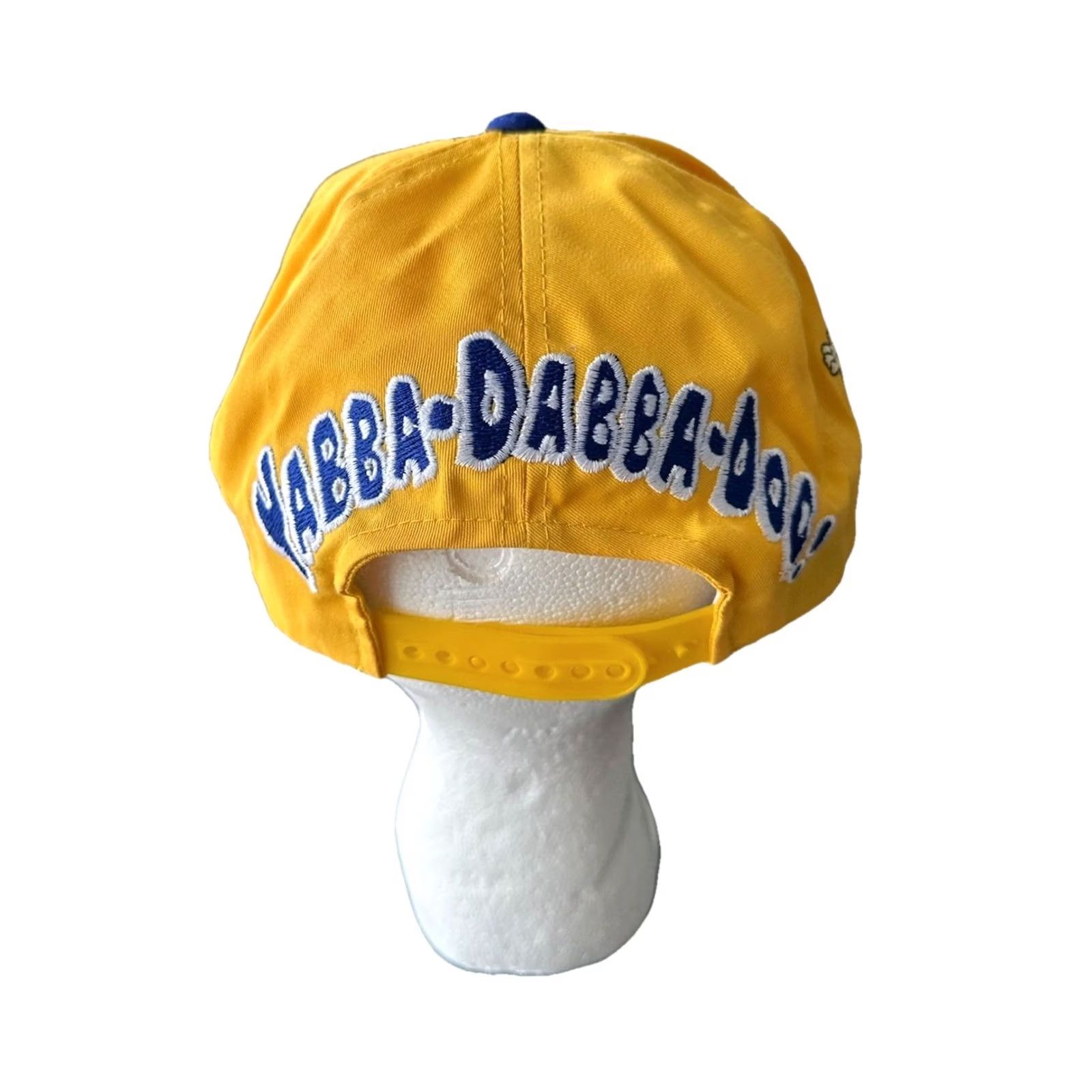 American Needle VINTAGE Fred Flintstone Blockhead Snapback Ball Hat 1993 American Needle NWOT Men One Size Yellow Twill Cotton Polyester Adjustable 90s Size ONE SIZE - 3 Thumbnail