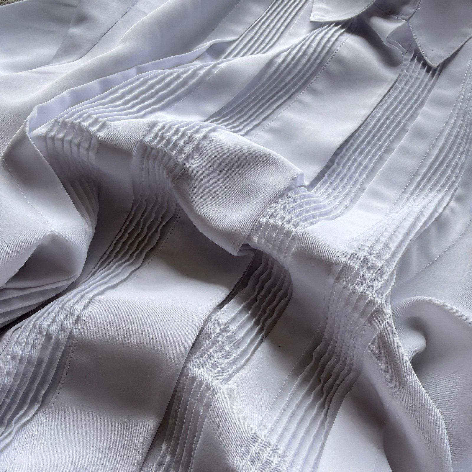 Other y2k sheer White Pintuck Pleated Long Sleeve collared shirt Size M / US 6-8 / IT 42-44 - 4 Thumbnail