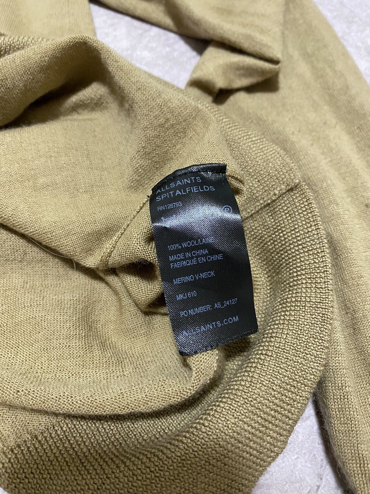 Allsaints × Designer Rare Allsaints Merino V-Neck Wool Sweater Designer Size S / US 4 / IT 40 - 8 Thumbnail