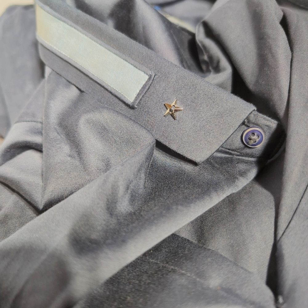 Other Fevera Sz XL Navy Blue Long Sleeve Shirt Satin With Metal A Size US XL / EU 56 / 4 - 4 Thumbnail