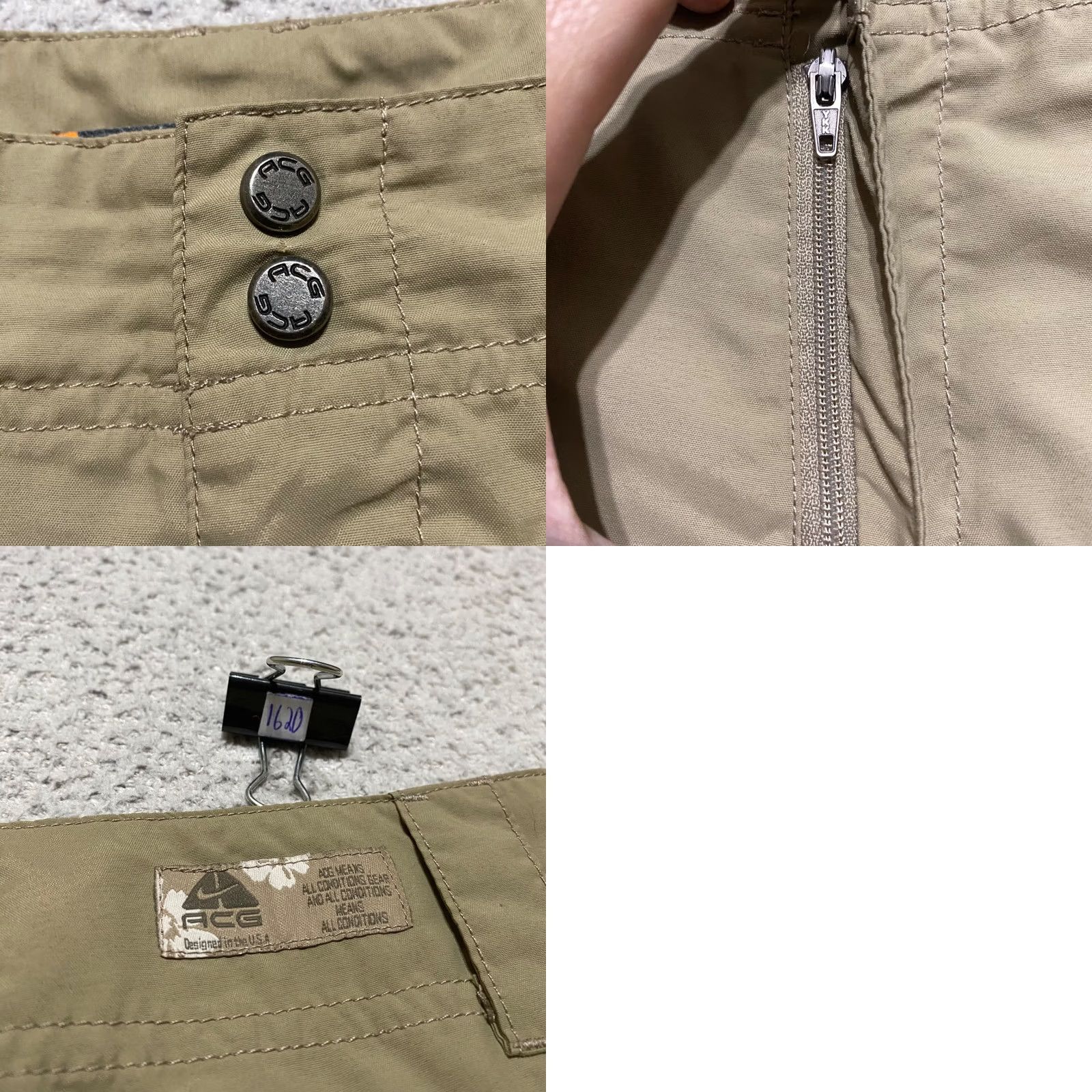 Nike ACG Nike ACG Shorts Beige Cargo Outdoor Hiking Womens 14 Adjustable Pockets- 4 in Inseam Casual Activewear Mens Womens Girls Size 36" / US 14 / IT 50 - 8 Thumbnail