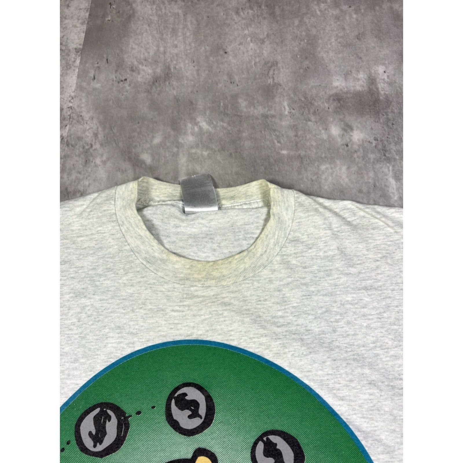 Fruit Of The Loom VINTAGE Funny 90s Dad tee Shirt Men's L Gray Fruit of the Loom Crew Neck Cotton Graphic Print Short Sleeve Size US L / EU 52-54 / 3 - 4 Thumbnail