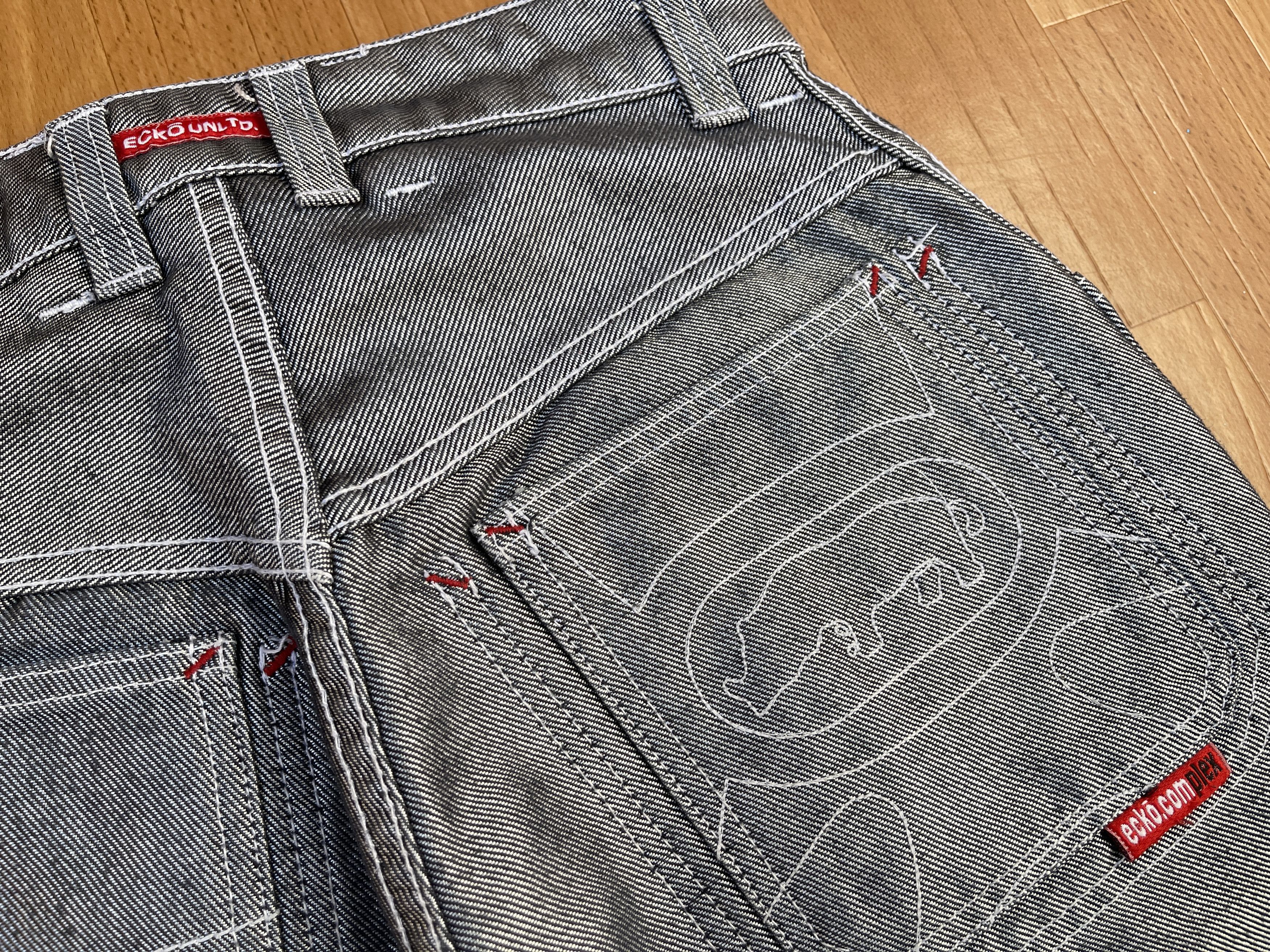 Ecko Unltd. Ecko Unltd jeans, shiny silver metallic vintage baggy Y2K 26 Size US 26 / EU 42 - 8 Thumbnail