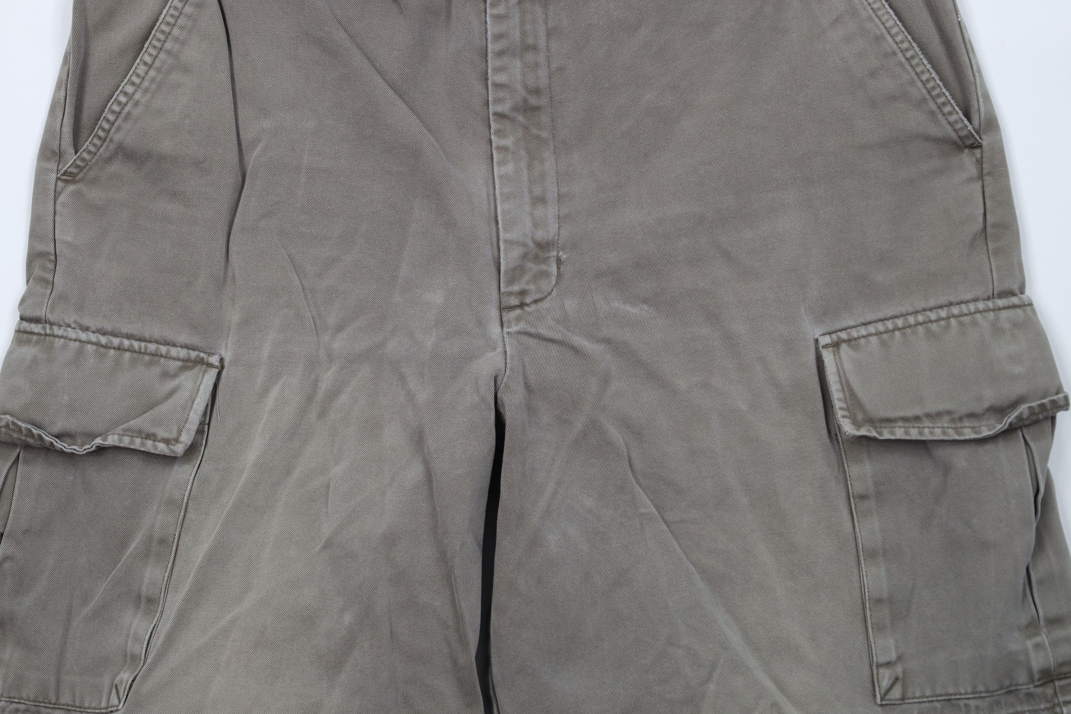 Eddie Bauer Vintage 90s Eddie Bauer Distressed Cargo Shorts Green Cotton Size US 36 / EU 52 - 3 Thumbnail