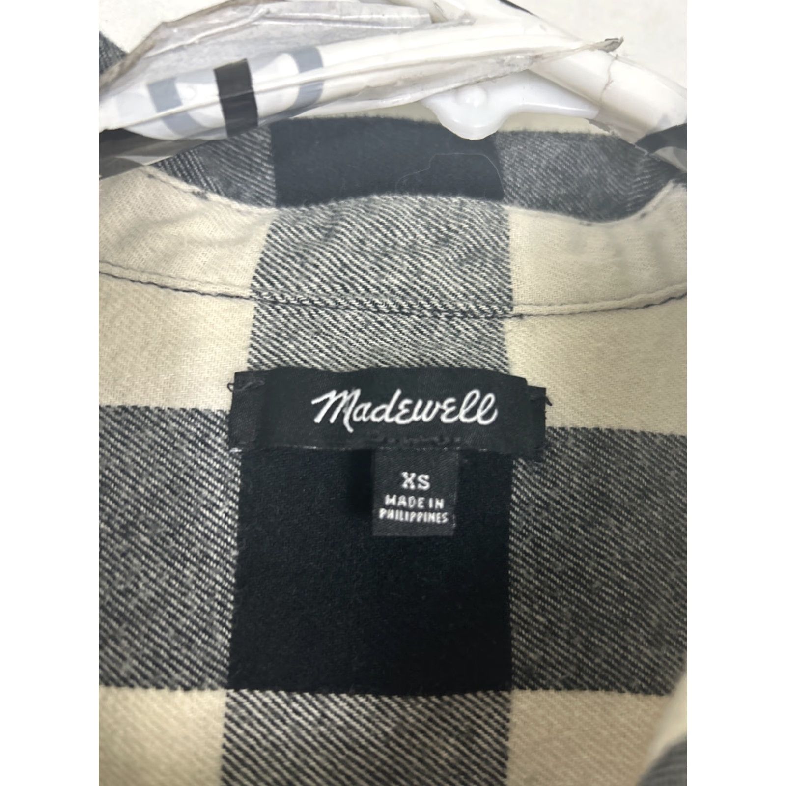 Madewell Madewell Womens XS Button-Up Shirt Plaid Black White Lightweight Flannel Shirt XS Womens Multicolor Size XS / US 0-2 / IT 36-38 - 7 Thumbnail