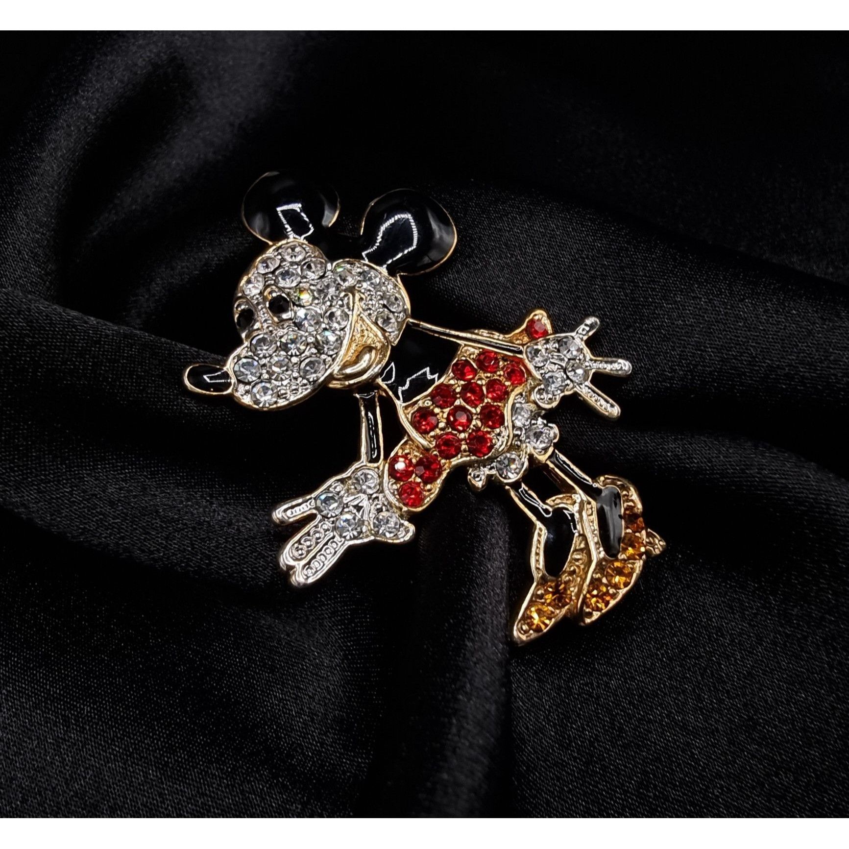 Disney Vintage 90s Disney Minnie Mouse Crystal Rhinestone Brooch Pi Size ONE SIZE - 3 Thumbnail