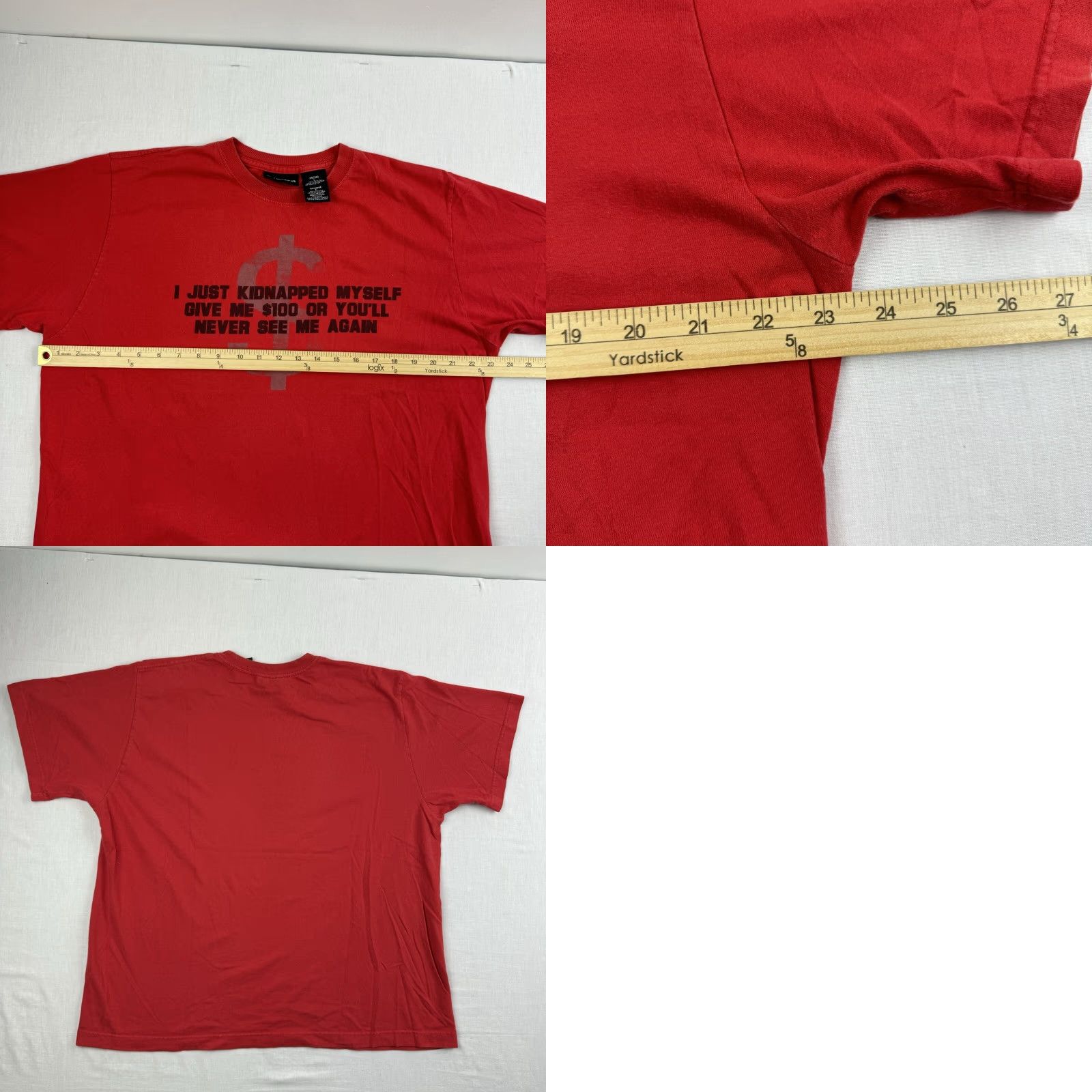 Vintage VINTAGE No Boundaries Shirt Adult Large Red Funny Punk Y2K Mens Size US L / EU 52-54 / 3 - 8 Thumbnail