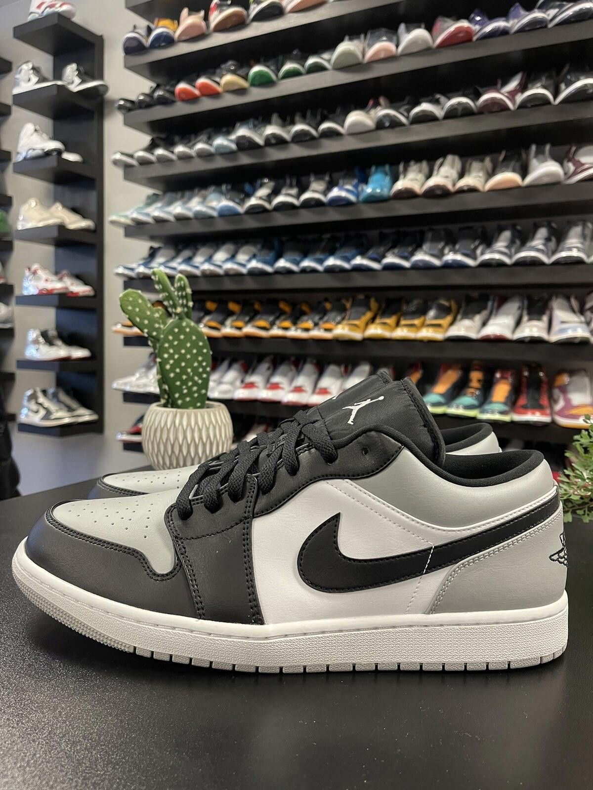 Nike Size 14 - Air Jordan 1 Low Men's LT Smoke Grey/Black-White Size US 14 / EU 47 - 1 Thumbnail