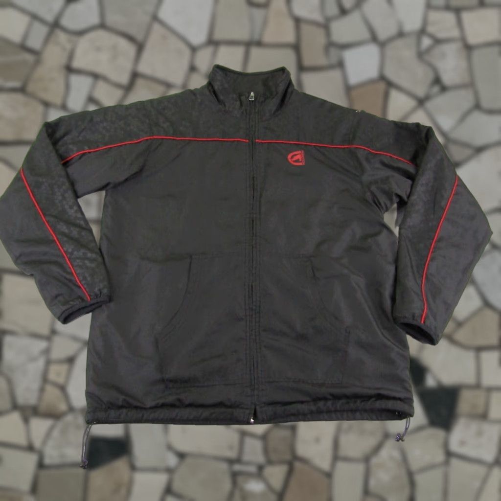 Ecko Unltd. VINTAGE Ecko Function Jacket Mens Medium Black Reversible XSC Fleece Windbreaker Coat Size US M / EU 48-50 / 2 - 1 Thumbnail