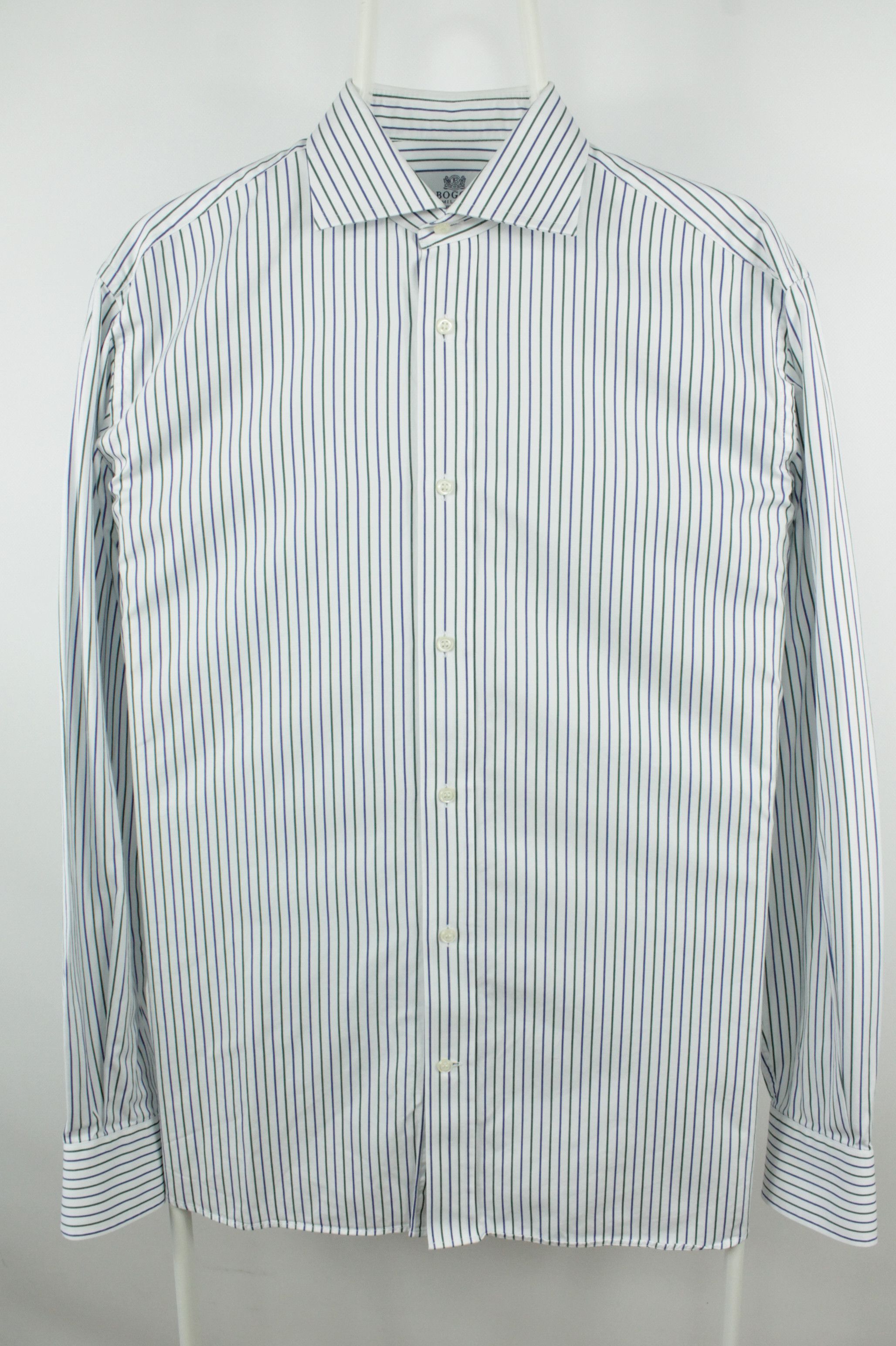 Boggi Boggi Milano Doppio Ritorto Multi Striped Formal Shirt Size US L / EU 52-54 / 3 - 1 Thumbnail