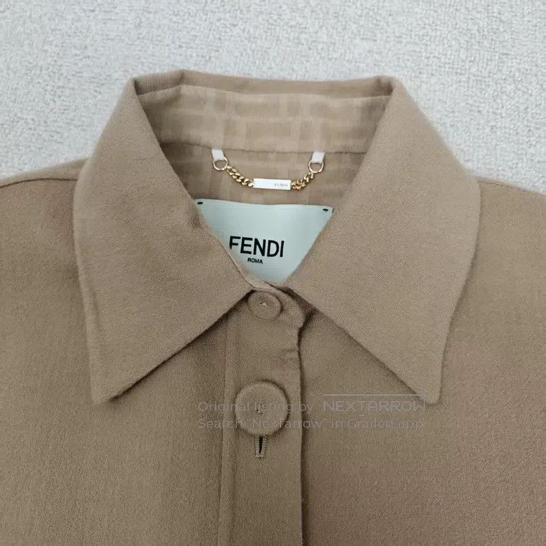 Fendi Fendi Loose lapel solid-color single-breasted mid-length l Size XS / US 0-2 / IT 36-38 - 3 Thumbnail