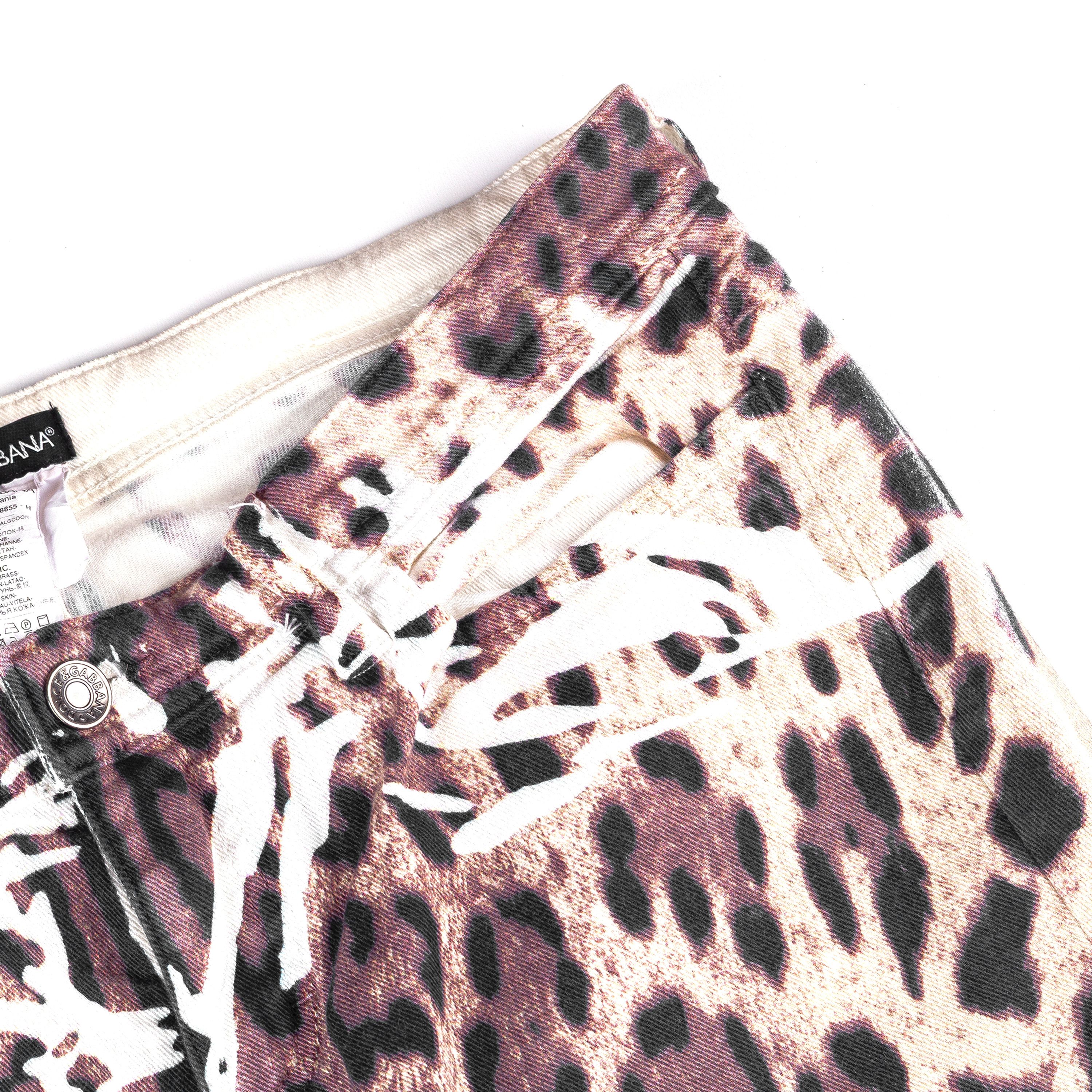 Dolce & Gabbana Dolce & Gabbana Cheetah Skinny Mid Rise Vintage Pants (S) Size 26" / US 2 / IT 38 - 2 Thumbnail