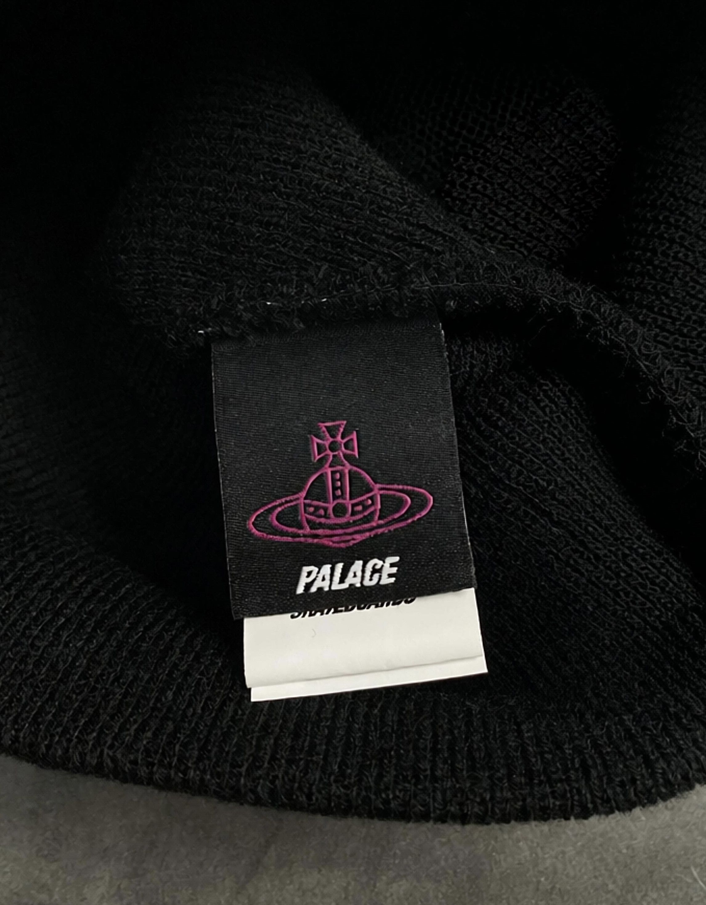 Palace × Vivienne Westwood Rare Palace x Vivienne Westwood Jersey Black No Cuff Beanie Size ONE SIZE - 5 Thumbnail