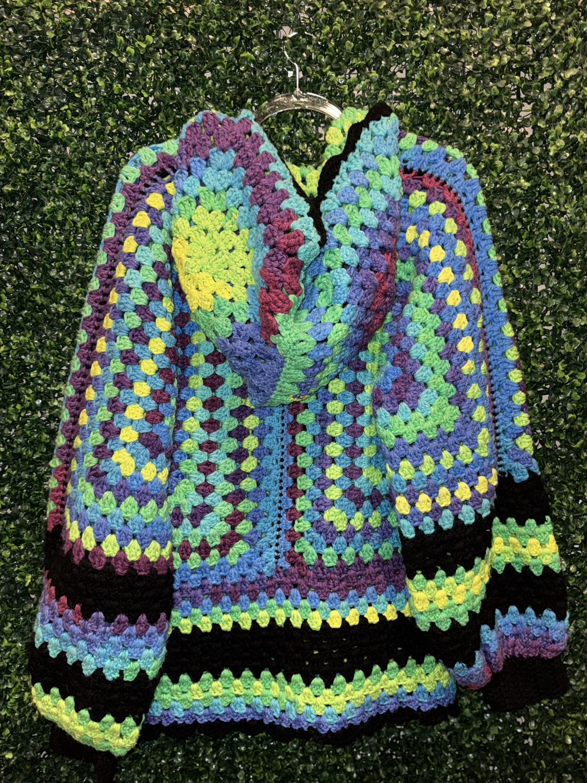 Other Hand crocheted granny square cardigan. BNWOT fits like a L Size L / US 10 / IT 46 - 4 Thumbnail
