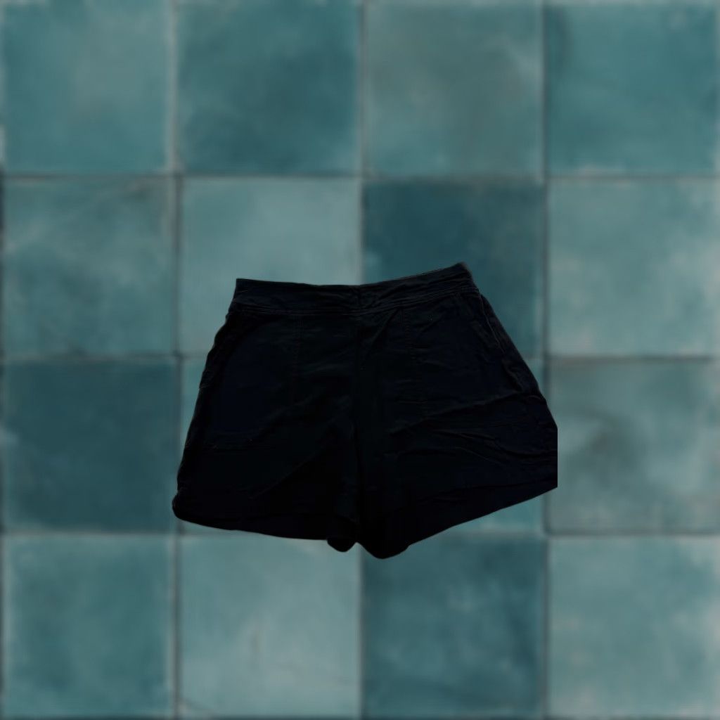 Wildfox Wildfox Shorts Womens Medium Black Elastic Waist Rayon Lounge Casual Pockets Size 32" / US 10 / IT 46 - 1 Thumbnail