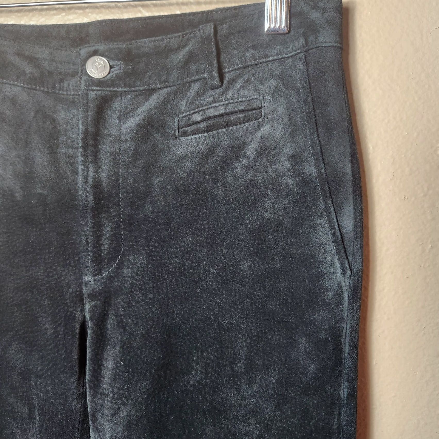Lilly Pulitzer VINTAGE Lilly Pulitzer Black Pig Suede Leather Straight Leg Pants-Size 0 Size 25" / US 0 / IT 36 - 2 Thumbnail