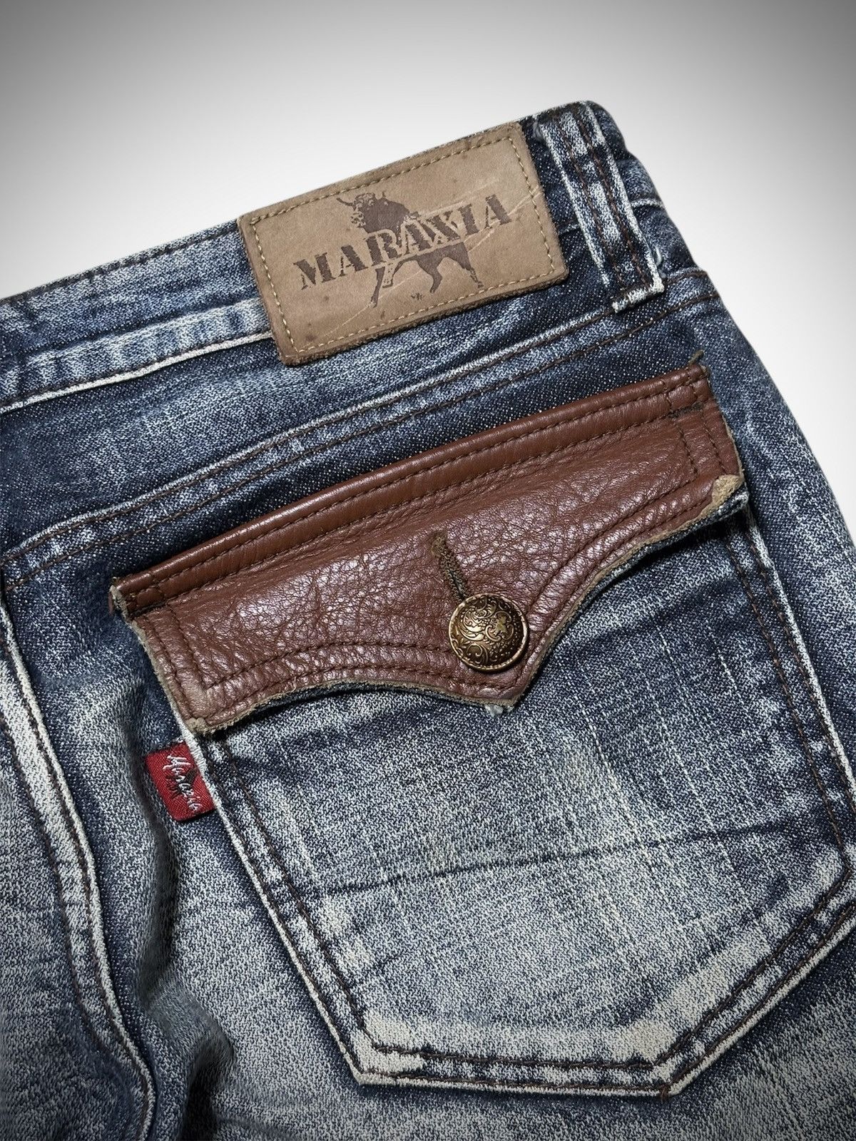 Japanese Brand 2000’s Maraxia - Japanese Archive’s Distressed Flared Jeans Size US 30 / EU 46 - 9 Thumbnail