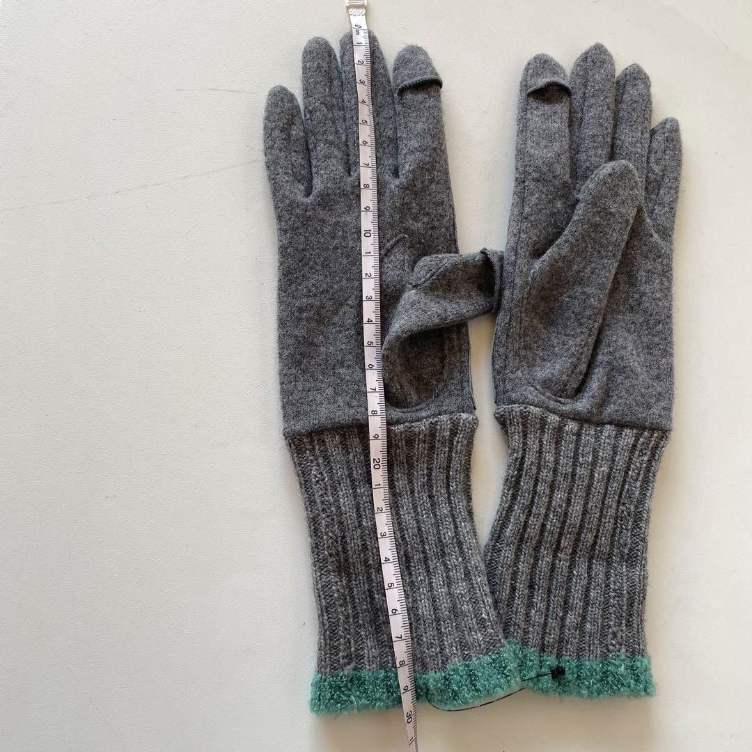 Vivienne Westwood Orb Embroidered Sheep Suede Wool Gloves Size ONE SIZE - 7 Thumbnail