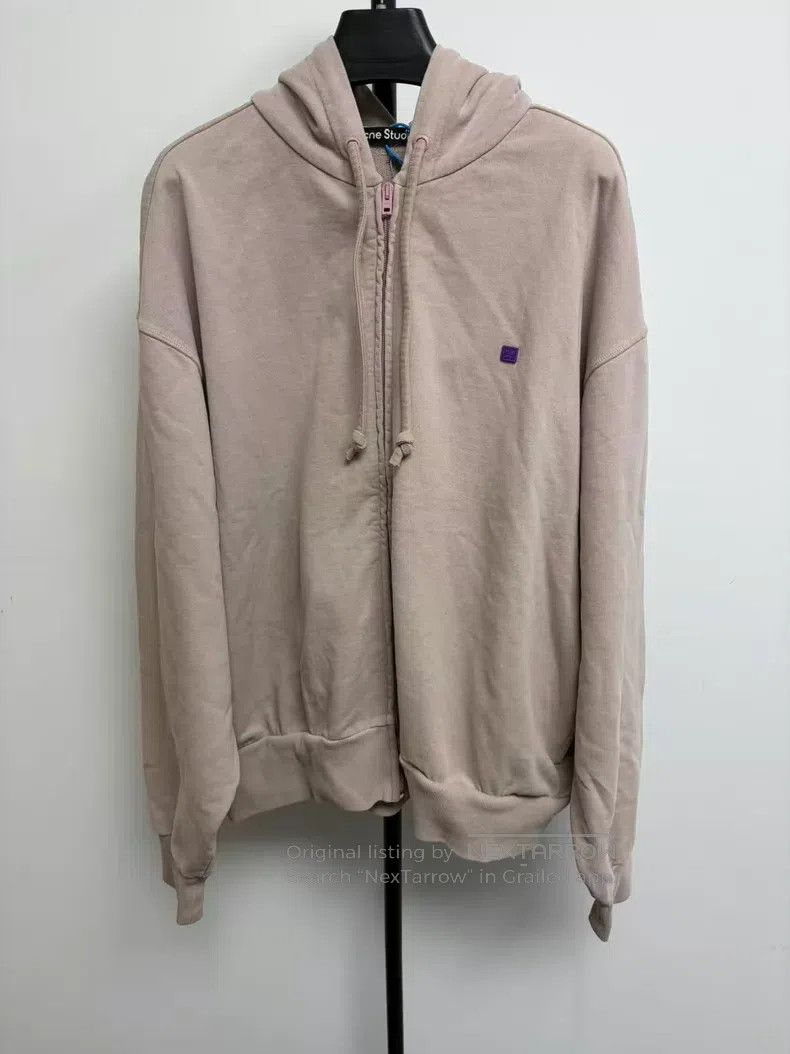 Acne Studios Acne Studios Face Expression Faded Zip-Up Hooded Sweatshir Size US L / EU 52-54 / 3 - 1 Thumbnail