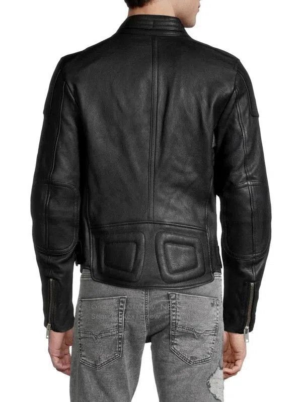 Diesel Diesel Men's Short Stand Collar Leather Jacket. Size US S / EU 44-46 / 1 - 3 Thumbnail