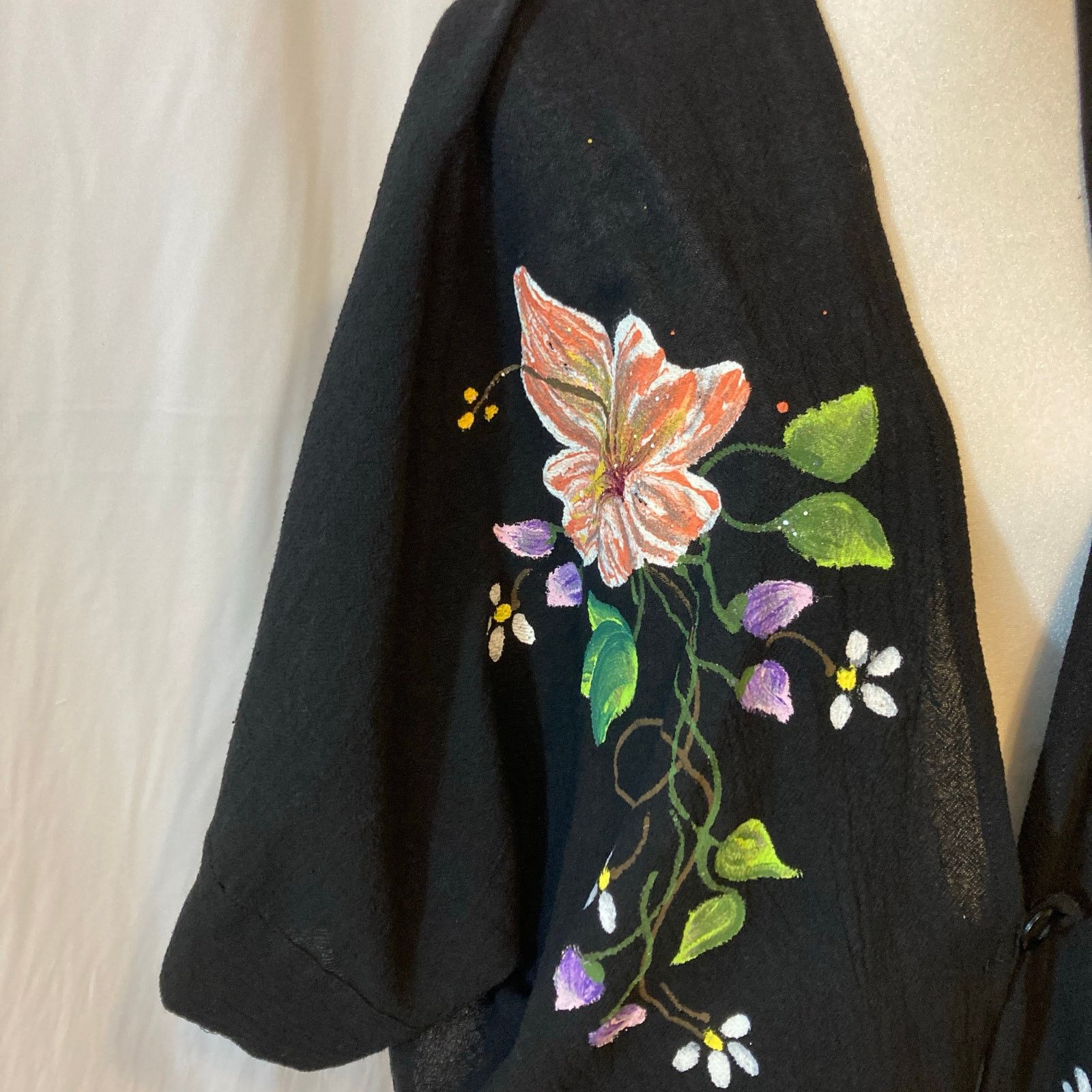 Other Ana Rosa Mexico La Prenda Heche Arte Handpainted Blouse Top Size S / US 4 / IT 40 - 2 Thumbnail