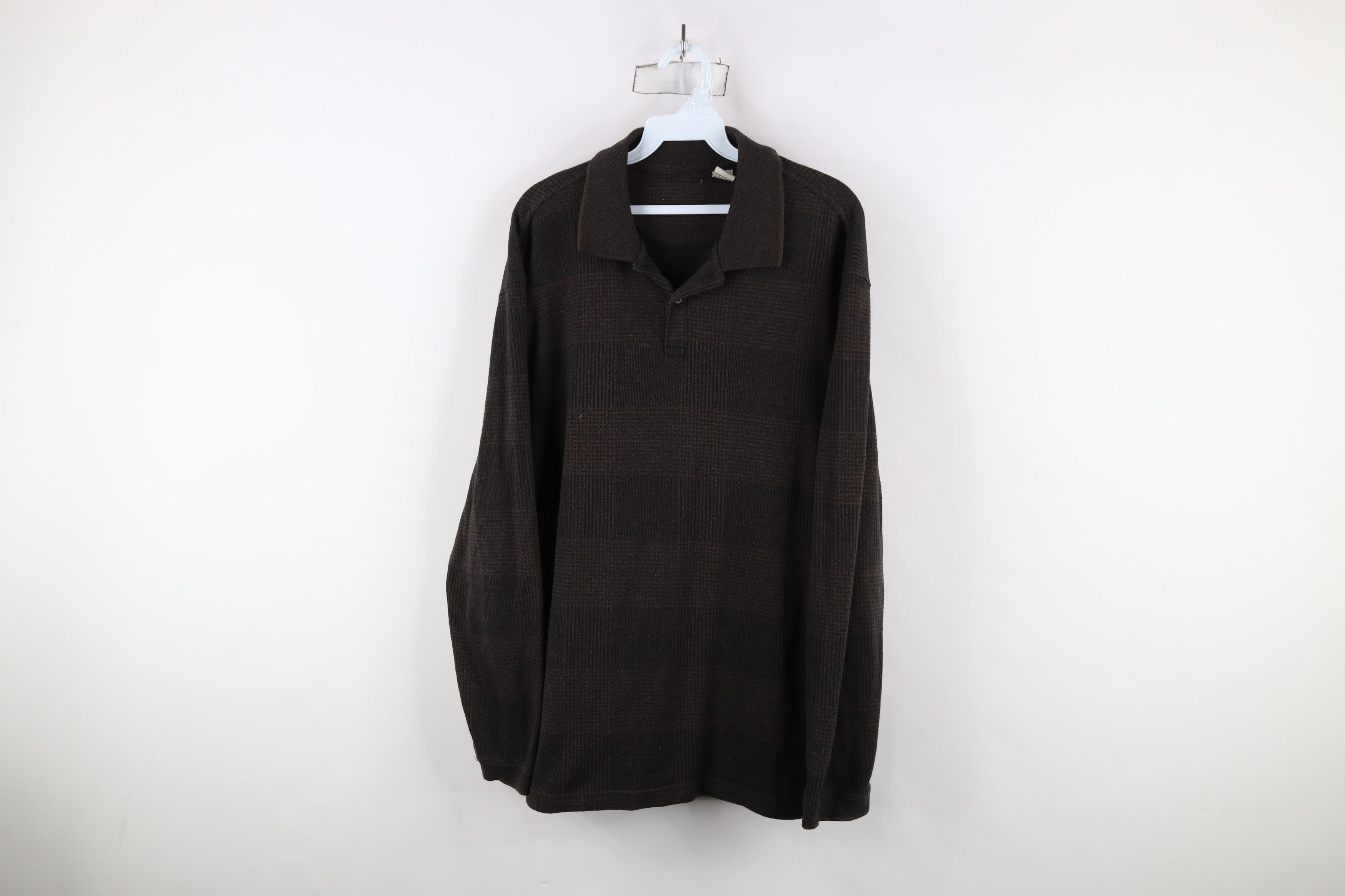 Vintage Vintage 90s Streetwear Knit Long Sleeve Rugby Polo Shirt Size US XL / EU 56 / 4 - 1 Thumbnail