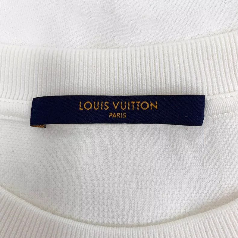 Louis Vuitton Louis Vuitton White logo full-print cotton crewneck short- Size US XXL / EU 58 / 5 - 5 Thumbnail
