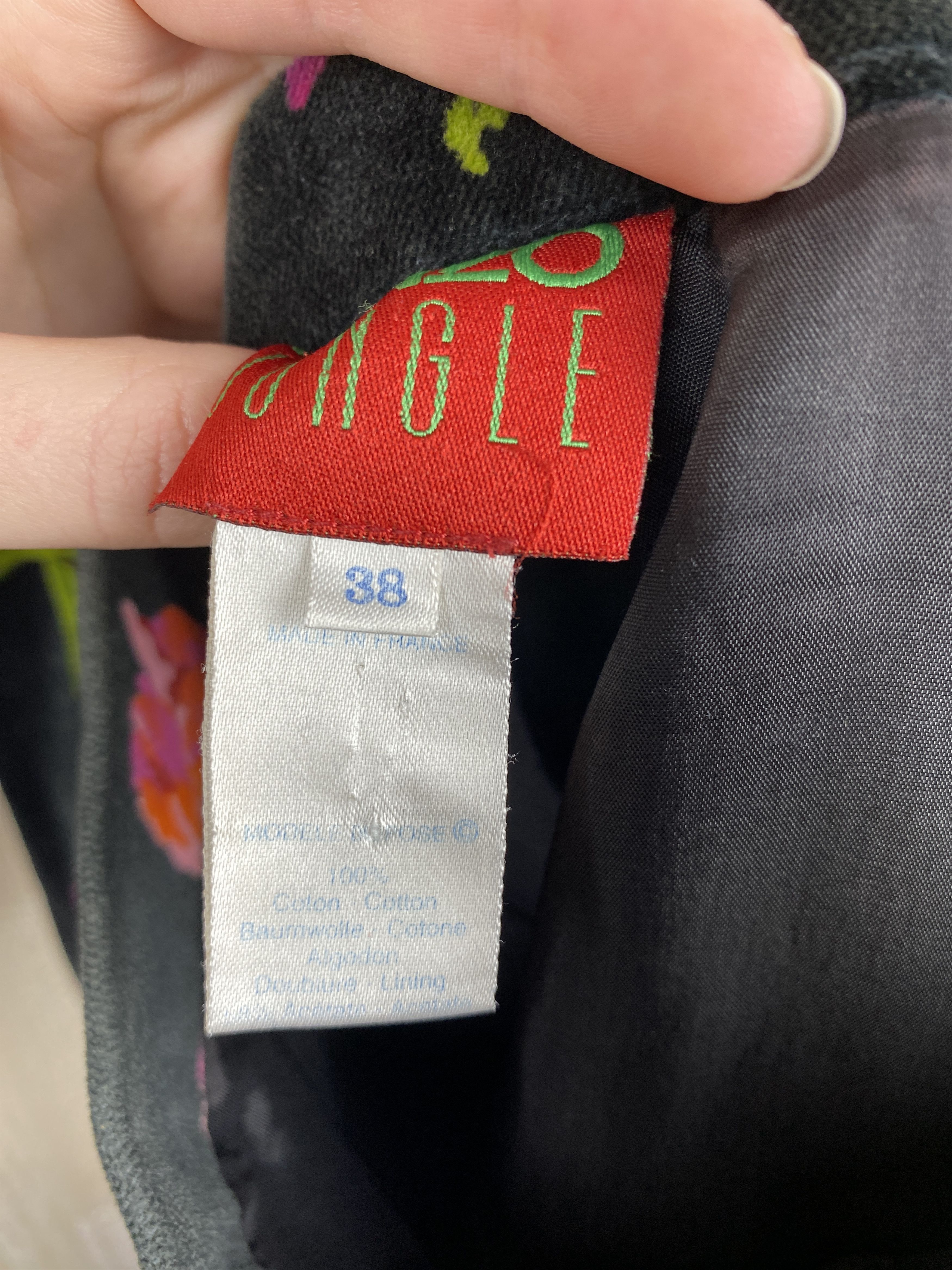 Designer × Kenzo Vintage Rare Kenzo Jungle Velvet Cotton Floral Mini Skirt Size 27" / US 4 / IT 40 - 8 Thumbnail