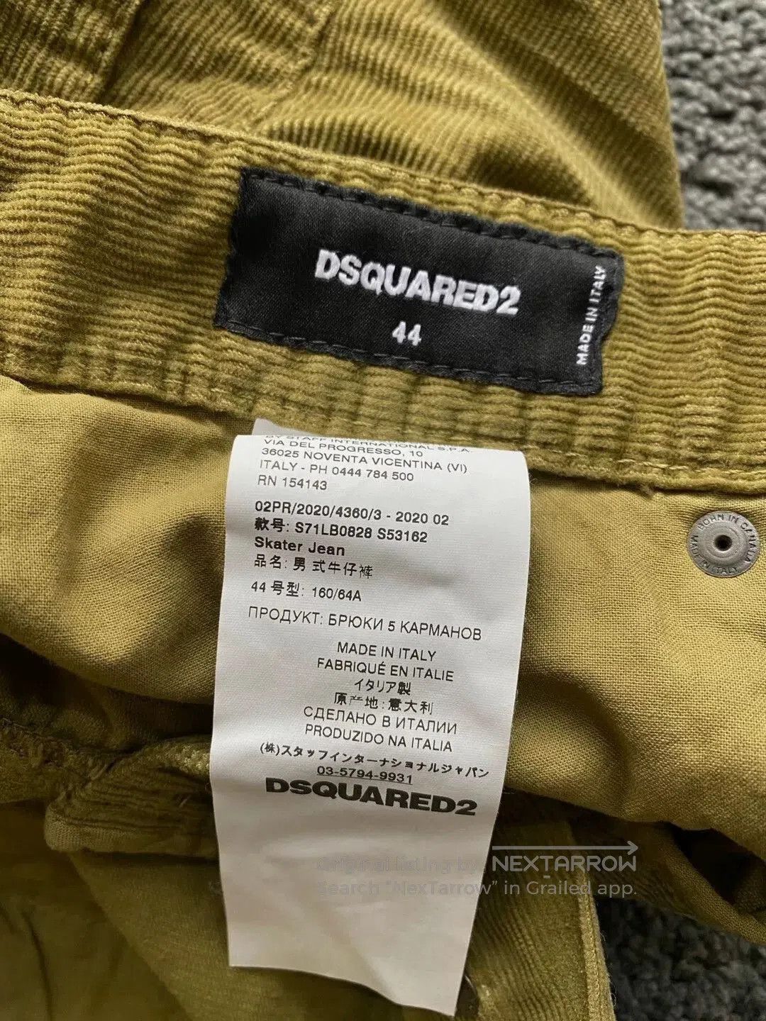 Dsquared2 dsquared2 khaki green corduroy skater pants. Size US 42 / EU 58 - 5 Thumbnail