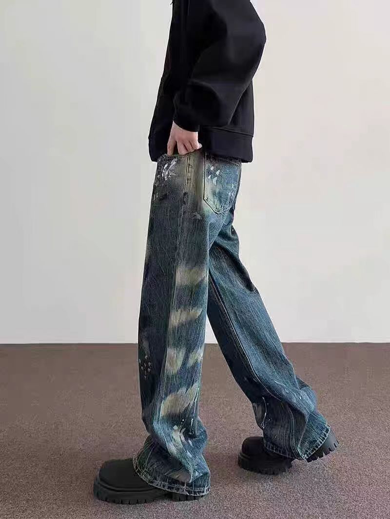 Japanese Brand × Jean Washed vintage airbrushed straight leg jeans Size US 30 / EU 46 - 3 Thumbnail