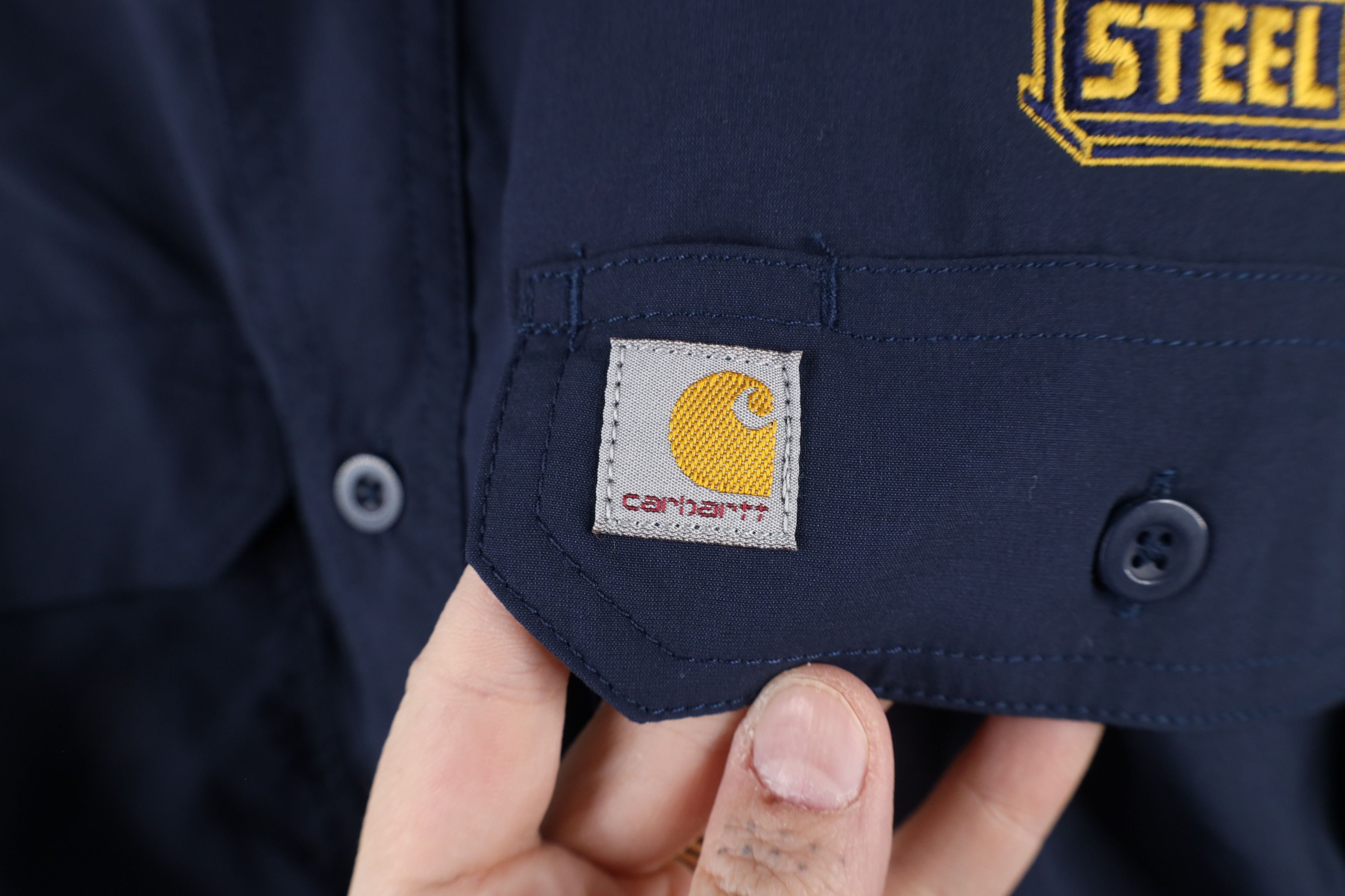 Carhartt × Vintage New Carhartt Northern Illinois NI Steel Button Shirt Blue Size US XXL / EU 58 / 5 - 5 Thumbnail