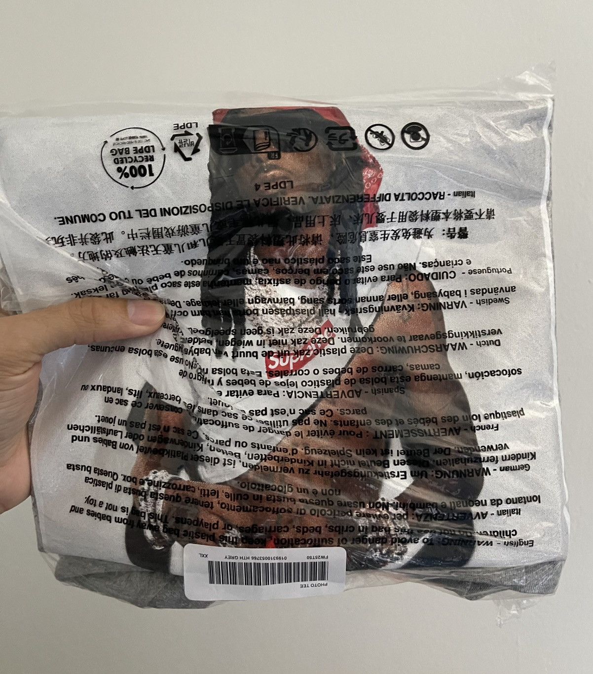 Supreme Supreme Playboi Carti Tee ‘GREY’ (FW25) - XXLARGE Size US XXL / EU 58 / 5 - 1 Thumbnail