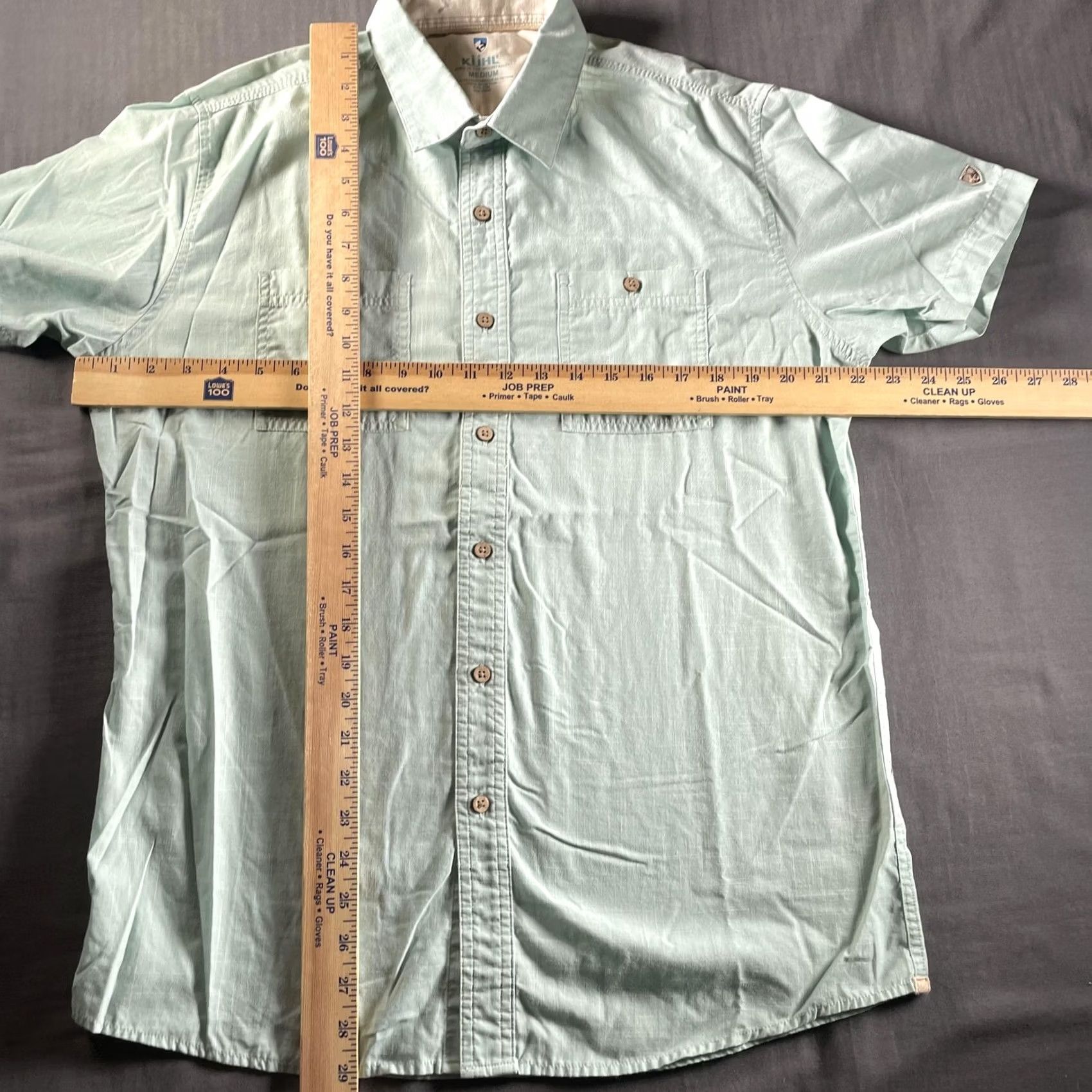 Vintage KÜHL Shirt Mens Medium Green Short Sleeve Button-Up Dual Pocket Casual Outdoor Size US M / EU 48-50 / 2 - 3 Thumbnail