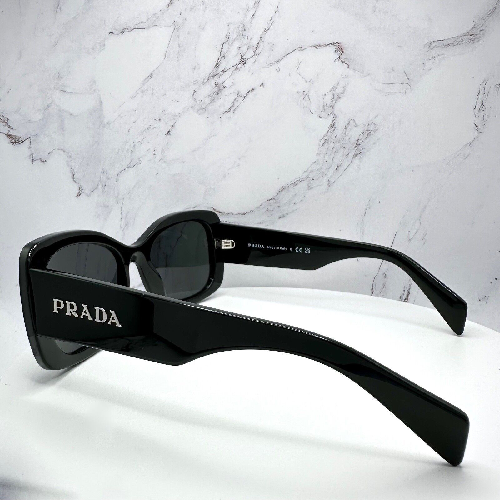 Prada New PRADA Sunglasses Black Oversized Square Letter Logo Size ONE SIZE - 15 Thumbnail