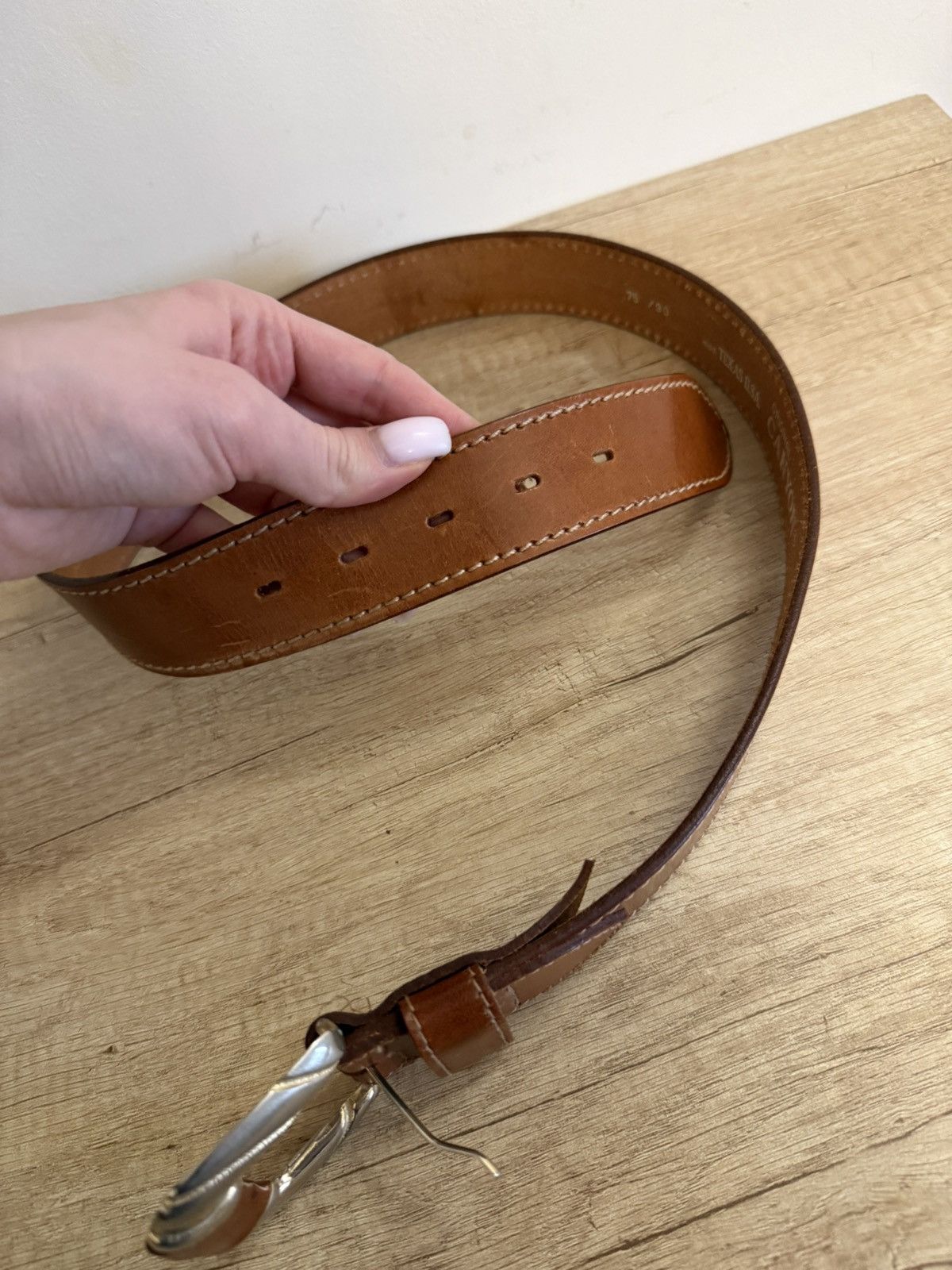 Other Canyon Leather Belt with Sculpted Buckle Vintage Western Size ONE SIZE - 5 Thumbnail
