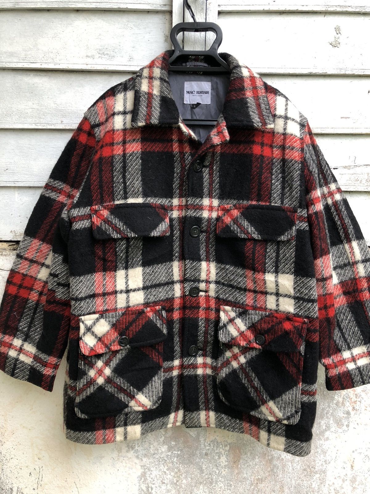 Vintage Mac Briar Irish Tweed Cruiser Plaid Jacket