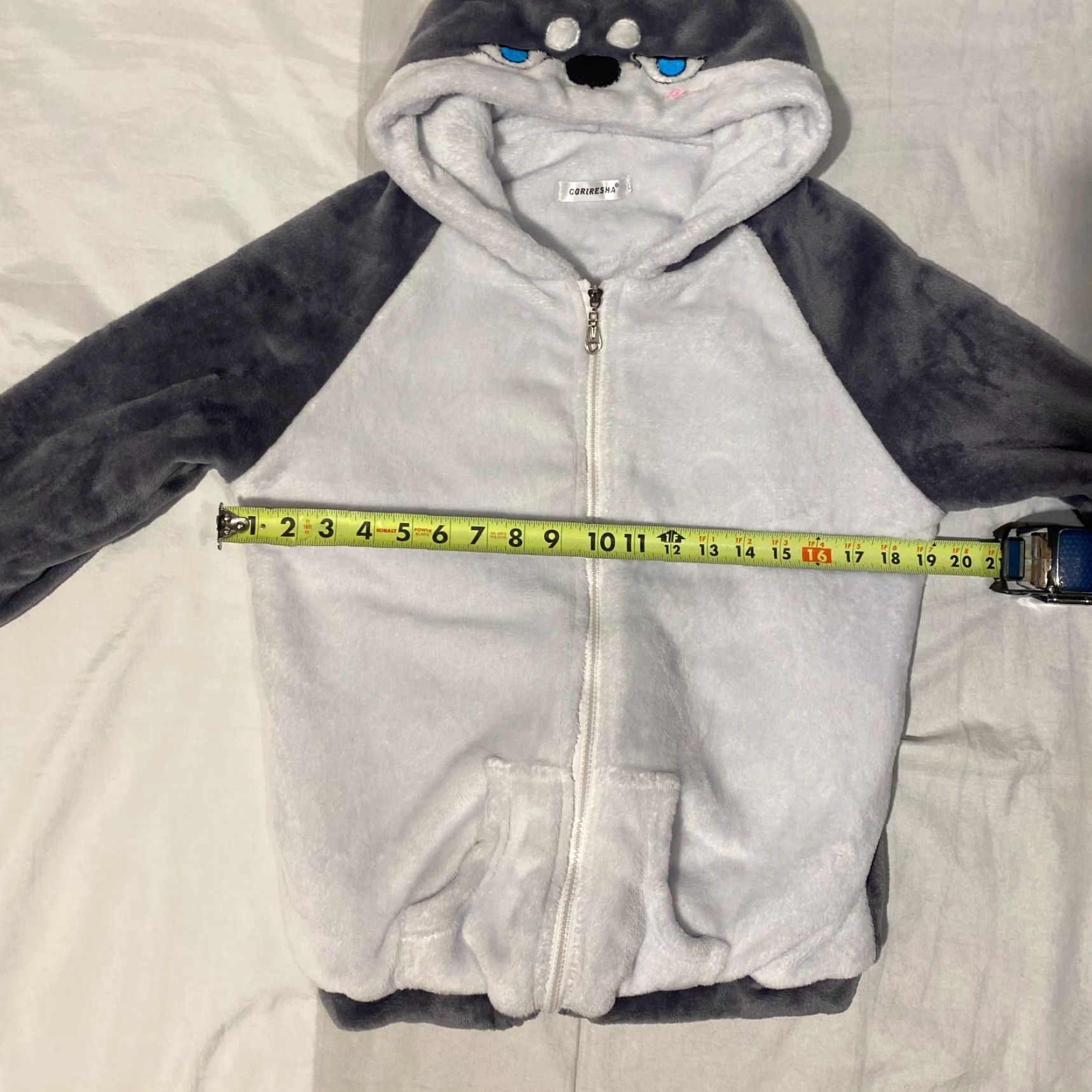 Vintage Coriresha Hoodie Dog Pattern Animal Print Gray Shiba Inu Womens M Hoodie Sweatshirt Long Sleeve Pullover Casual Fall Spring Size M / US 6-8 / IT 42-44 - 3 Thumbnail