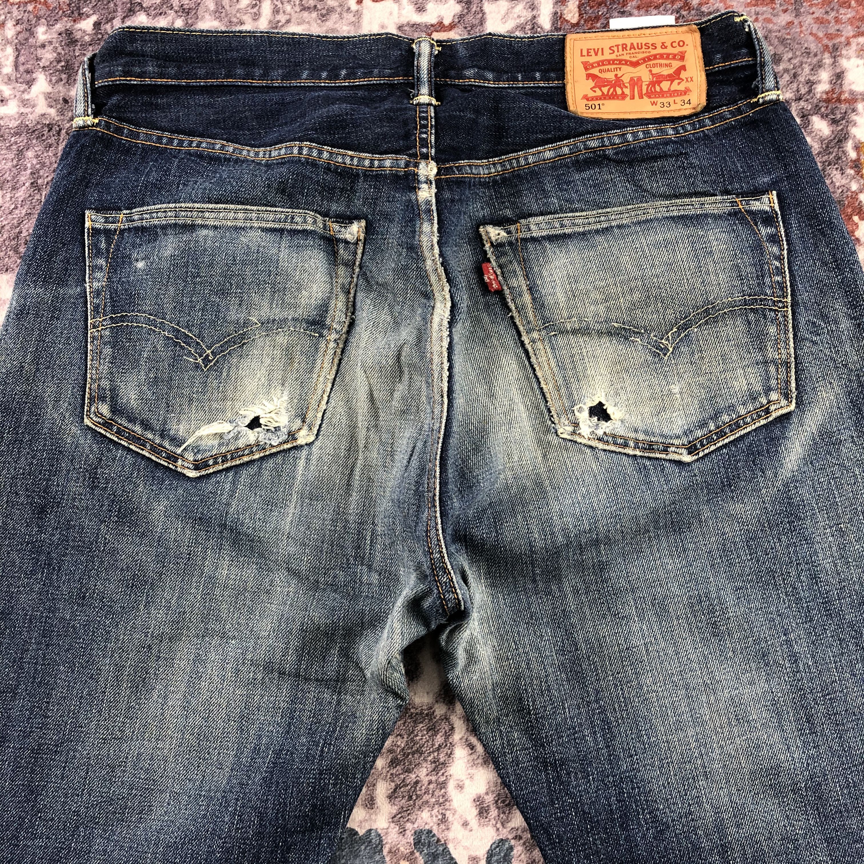 Levi's Vintage Blue Wash Levis 501 Jeans-JM2824 Size US 32 / EU 48 - 5 Thumbnail