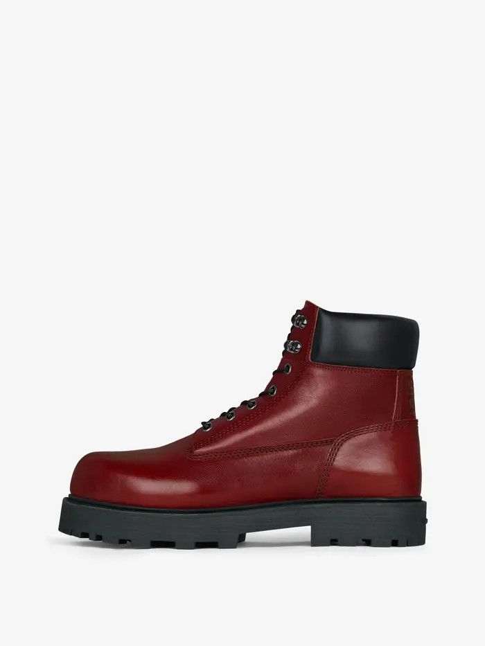 Givenchy o1w1db10325 Up Boots in Burgundy Size US 12.5 / EU 45-46 - 3 Thumbnail