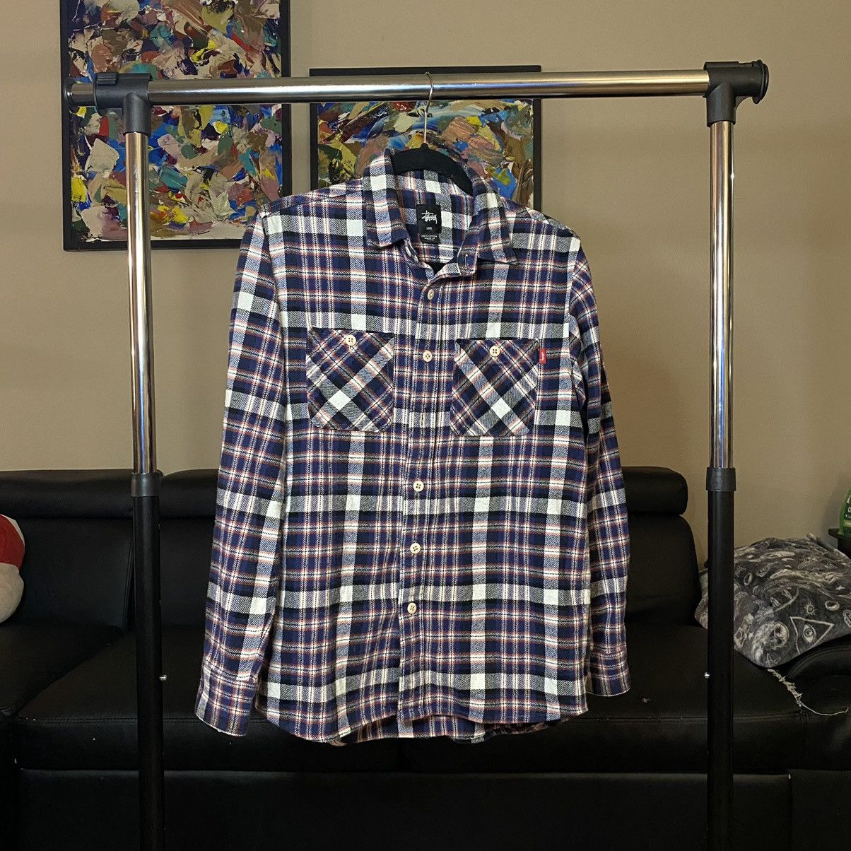 Stussy × Vintage STUSSY PLAID FLANNEL Size US S / EU 44-46 / 1 - 1 Thumbnail