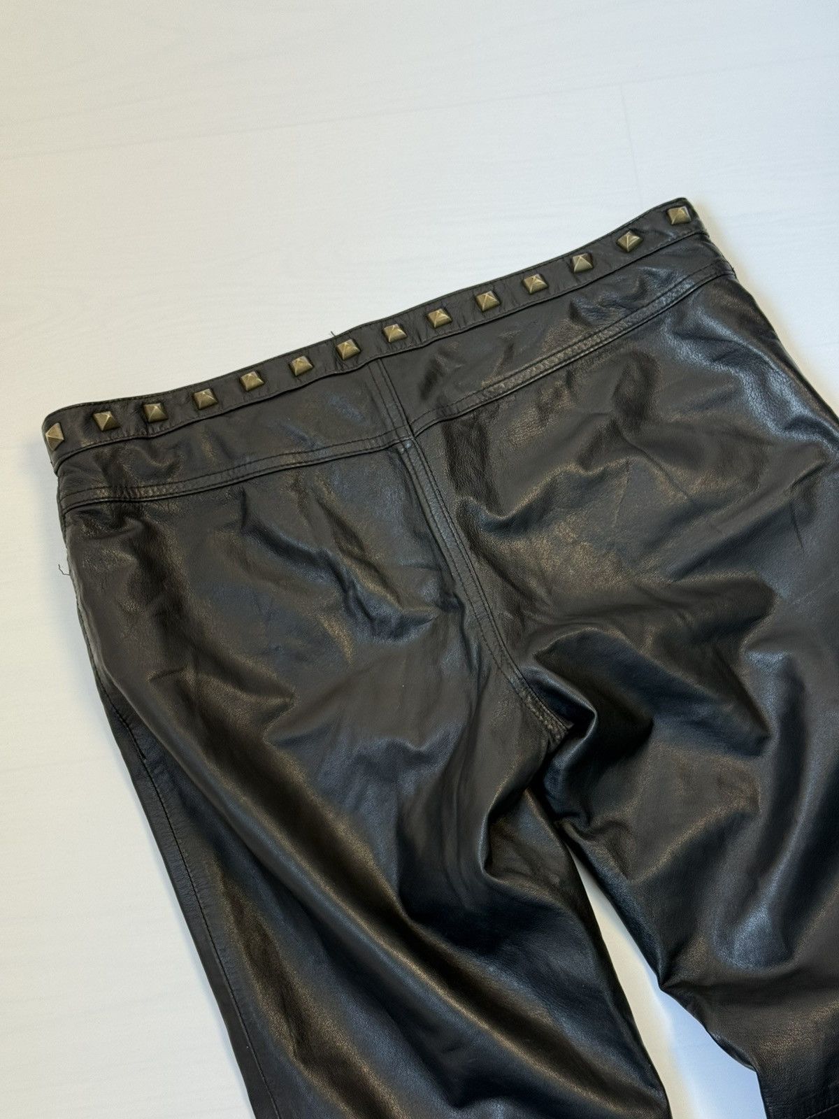 Moschino Archive Moschino Jeans Vintage Leather Pants Size 30" / US 8 / IT 44 - 4 Thumbnail