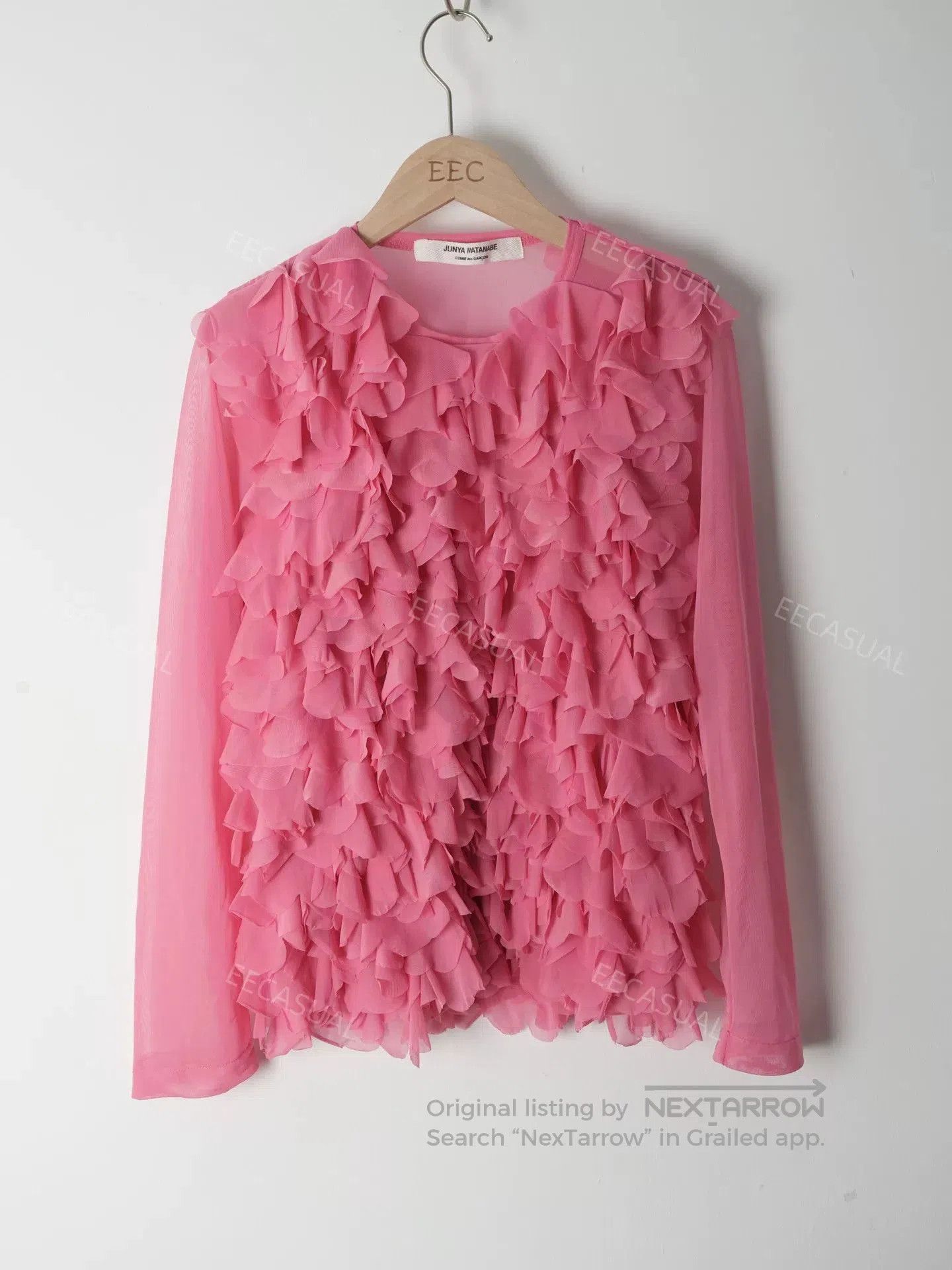 Junya Watanabe Pink Layered Ruffle Top by Junya Watanabe. Size M / US 6-8 / IT 42-44 - 1 Thumbnail